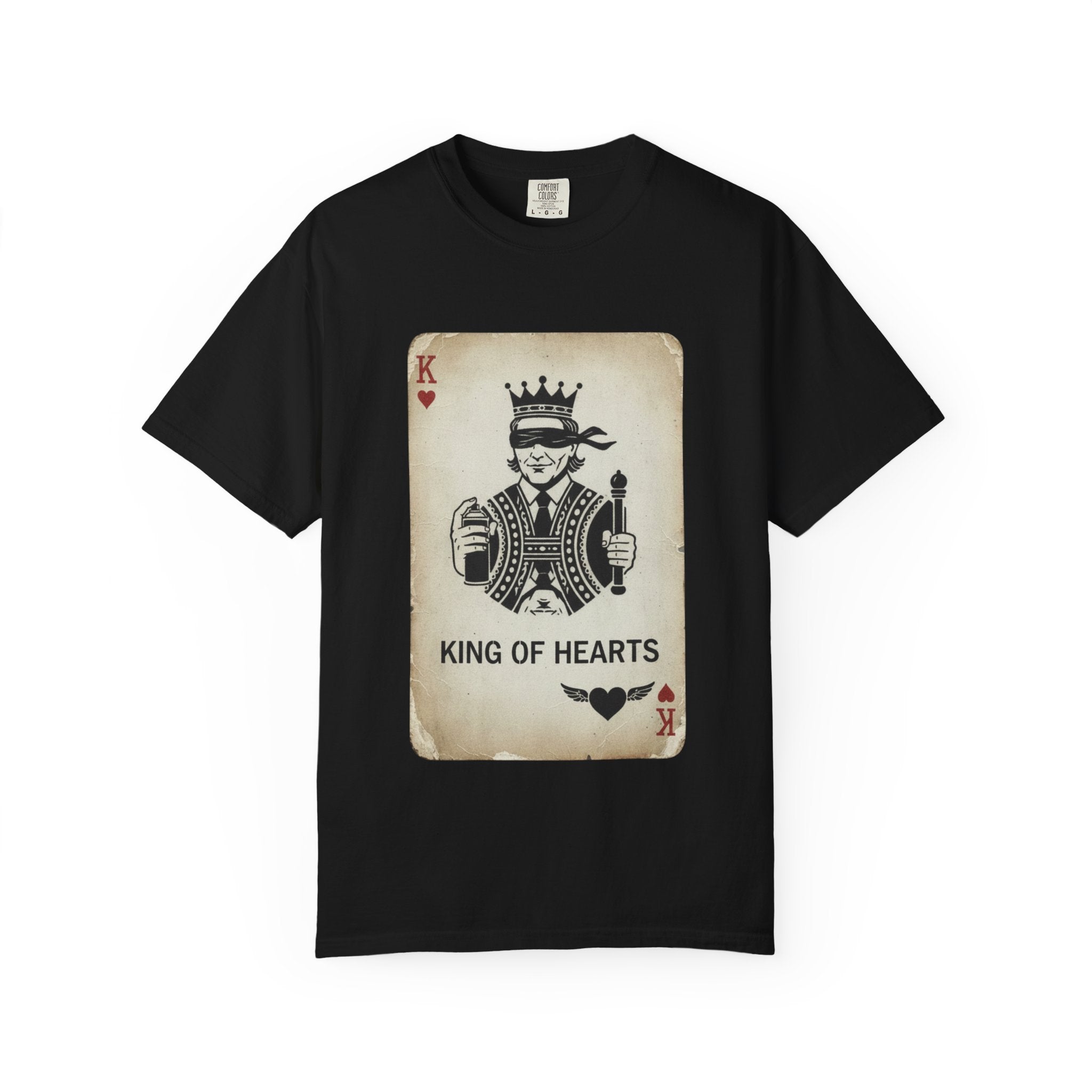 King of Hearts T-Shirt — Vintage Playing Card Graphic Tee
