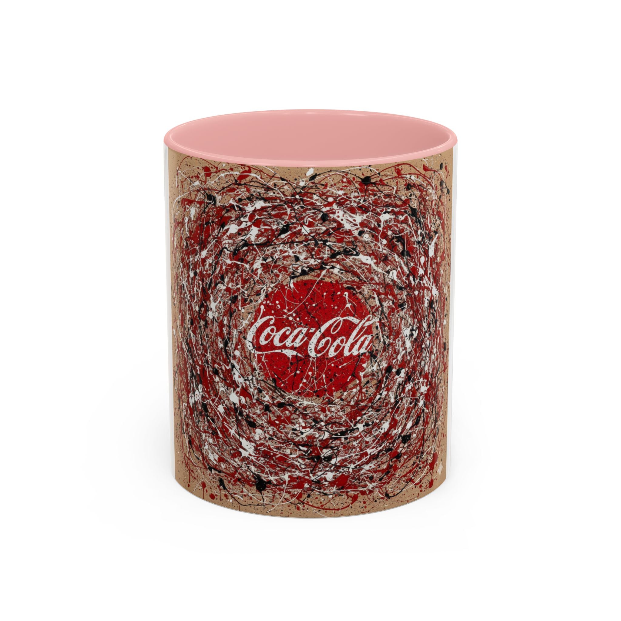 Coffee Mug - Red Abstract Logo Splash Accent Mug (11/15oz)