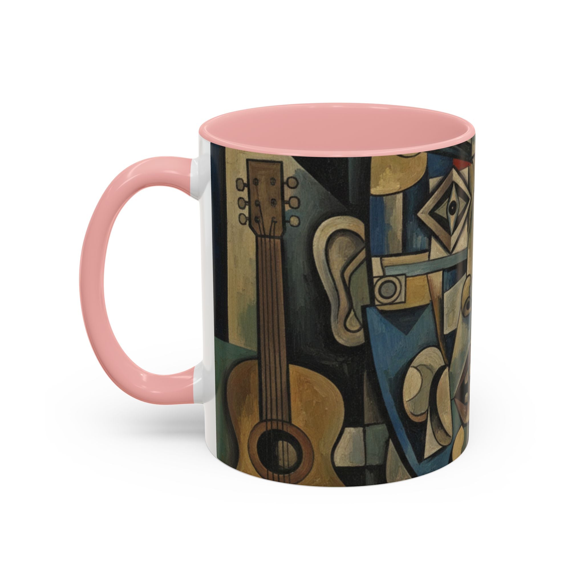 Cubist Art Coffee Mug — Abstract Face Accent Ceramic Mug (11/15oz)