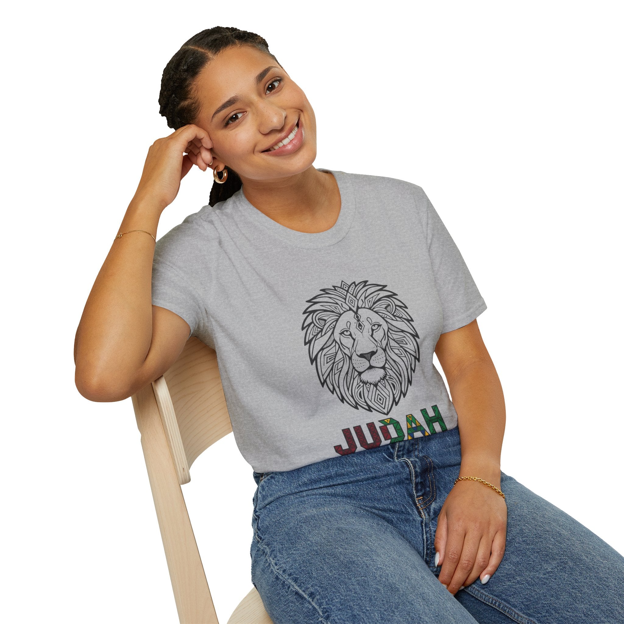 Lion Judah T-Shirt — Rasta Colors Lion of Judah Graphic Tee