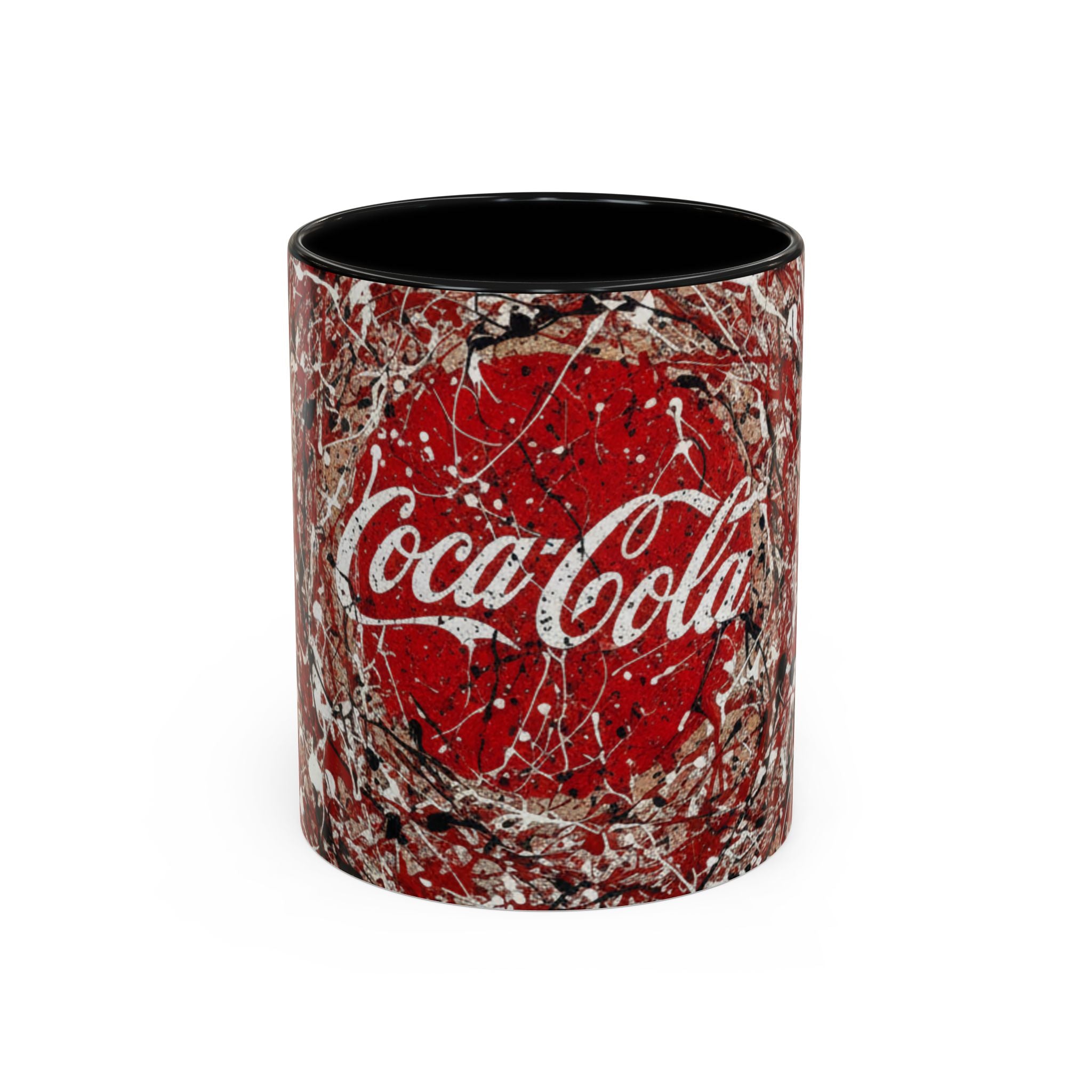 Coffee Mug - Red Abstract Logo Splash Accent Mug (11/15oz)