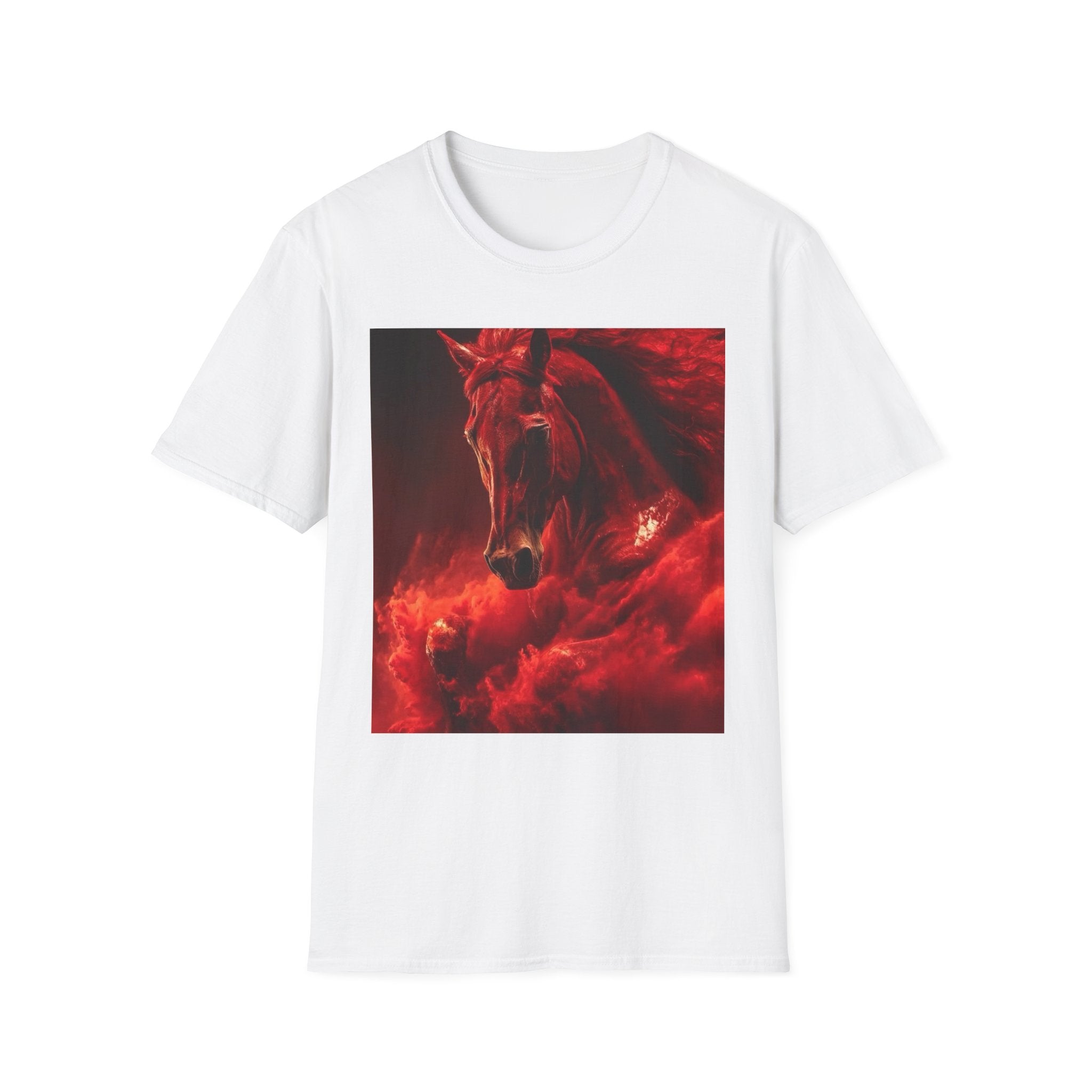 Red Horse Graphic T-Shirt — Fiery Stallion Art Tee