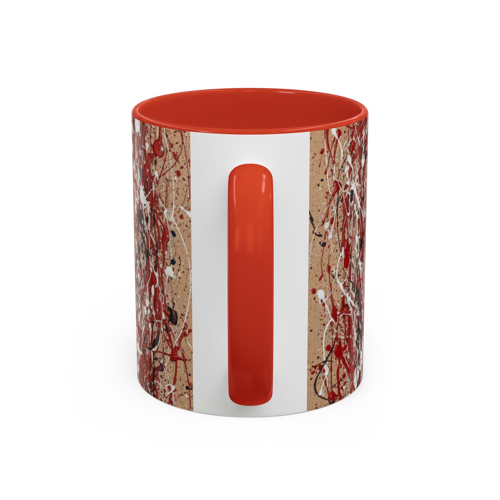 Coffee Mug - Red Abstract Logo Splash Accent Mug (11/15oz)