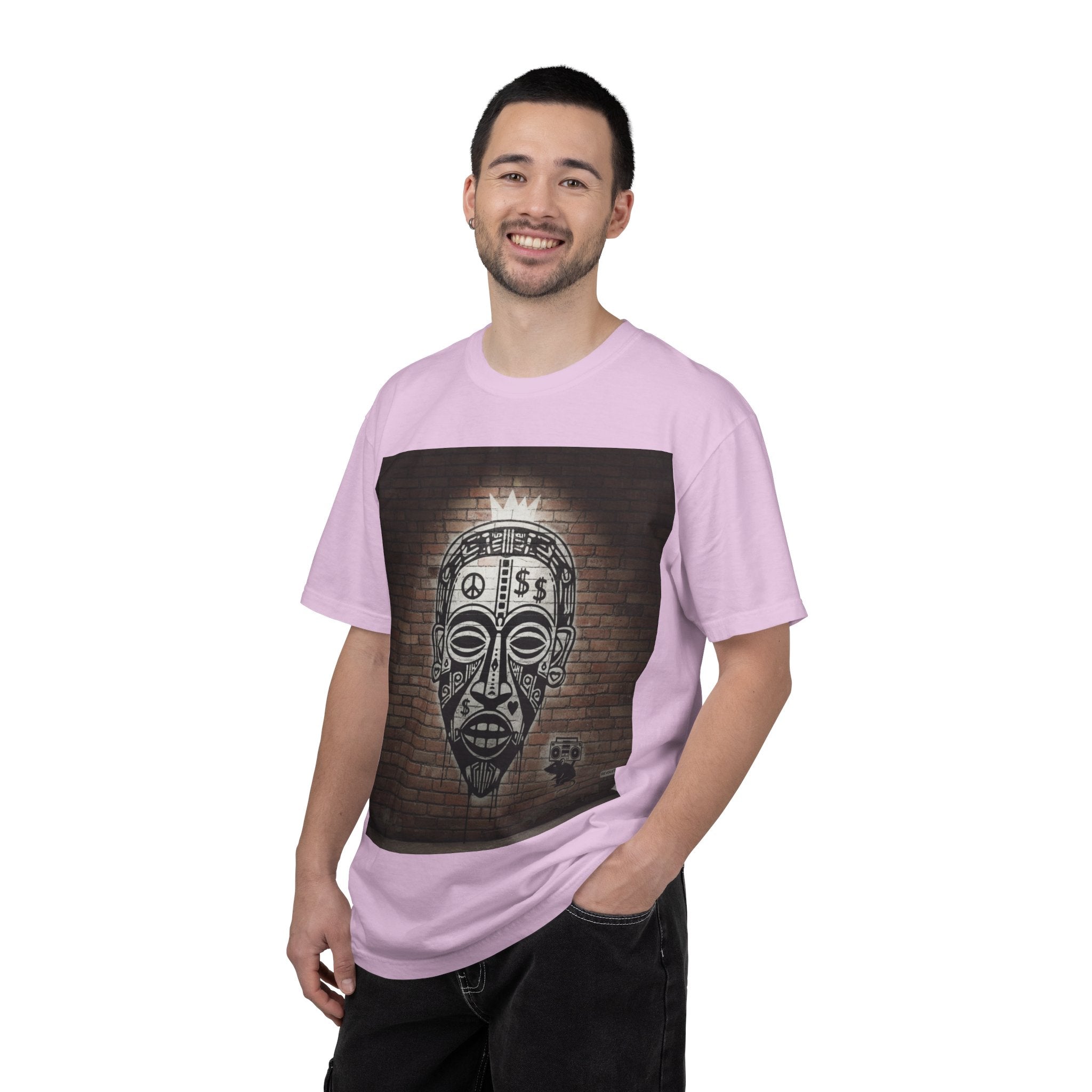 T-Shirt — Urban Tribal Mask Graffiti Print