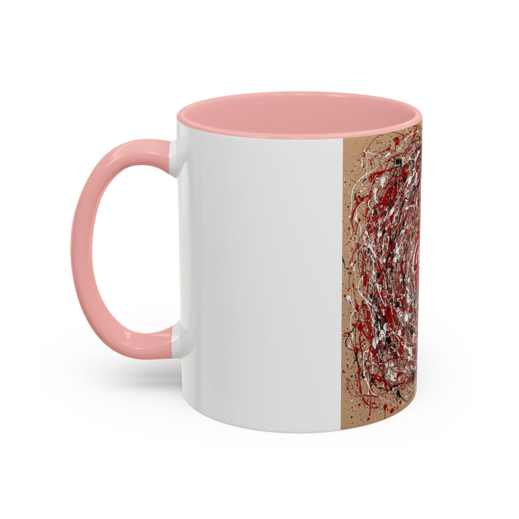 Coffee Mug - Red Abstract Logo Splash Accent Mug (11/15oz)