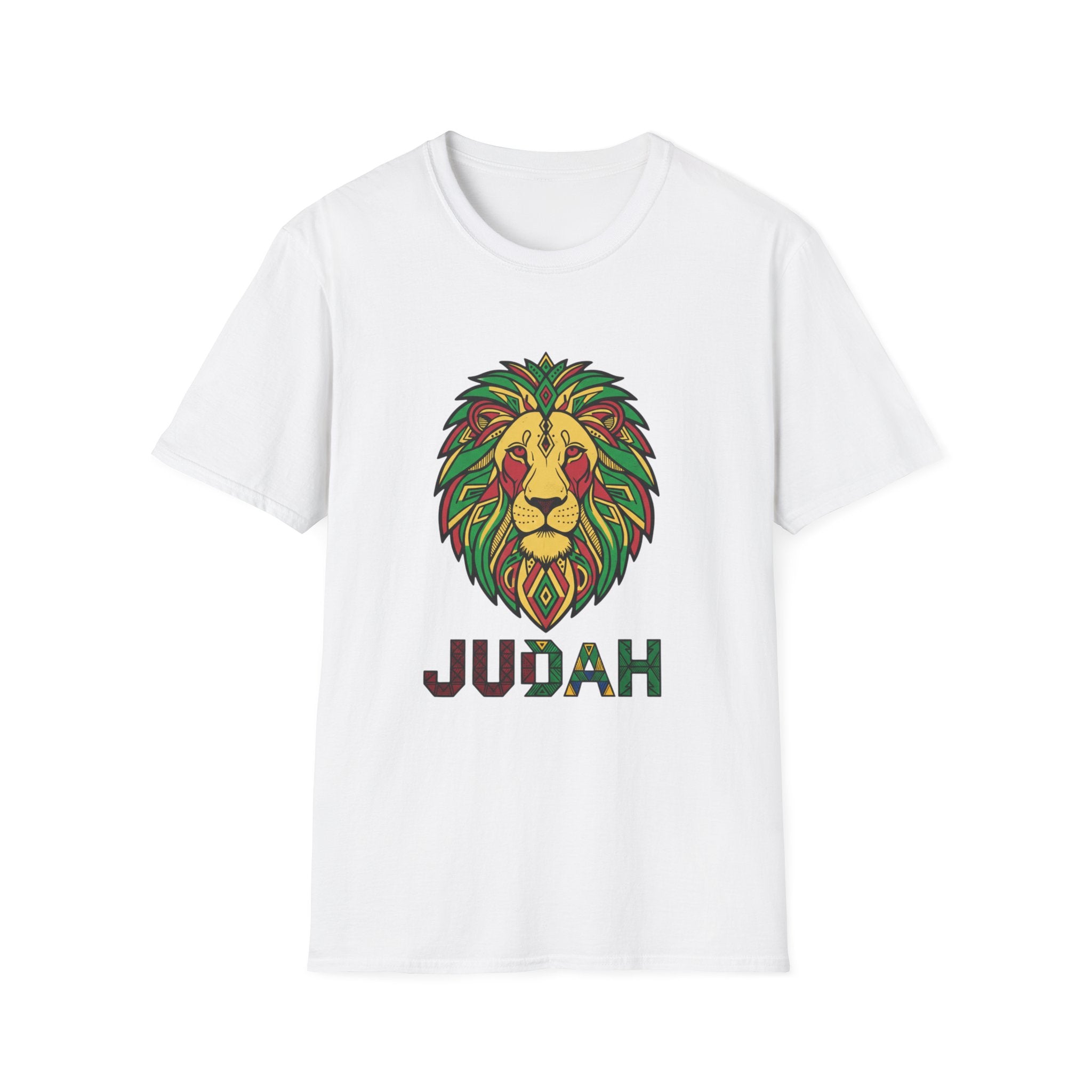 Judah Lion T-Shirt — Rasta Lion Graphic Tee (Reggae Colors)