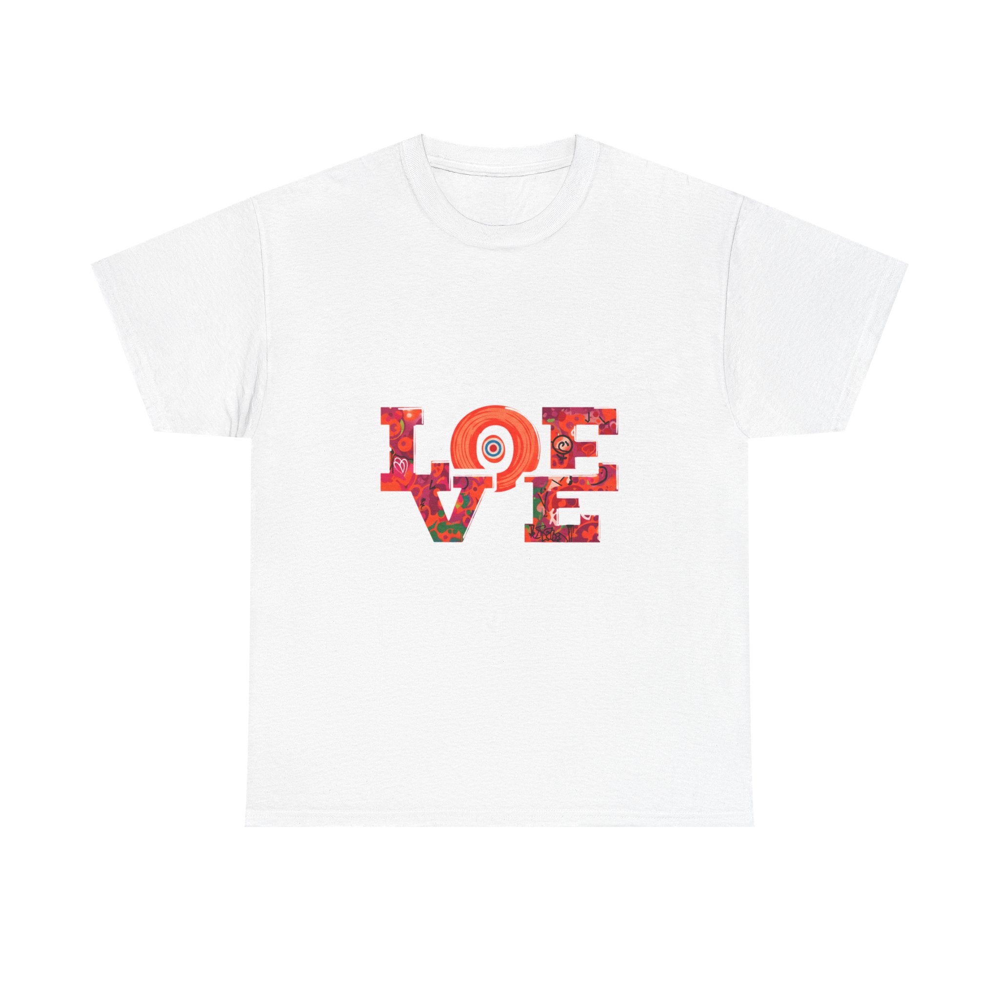 Love Floral Tee — Retro Pop Art 'LOVE' Graphic T‑Shirt