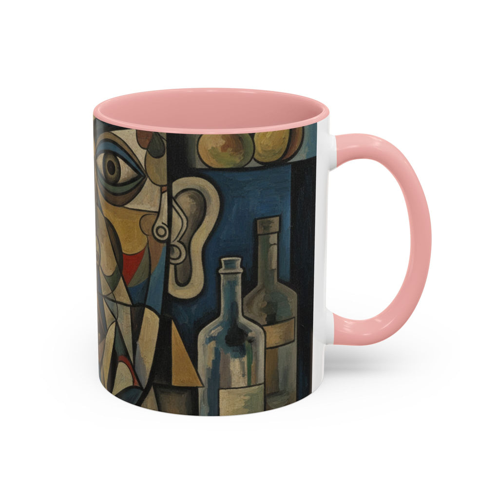 Cubist Art Coffee Mug — Abstract Face Accent Ceramic Mug (11/15oz)