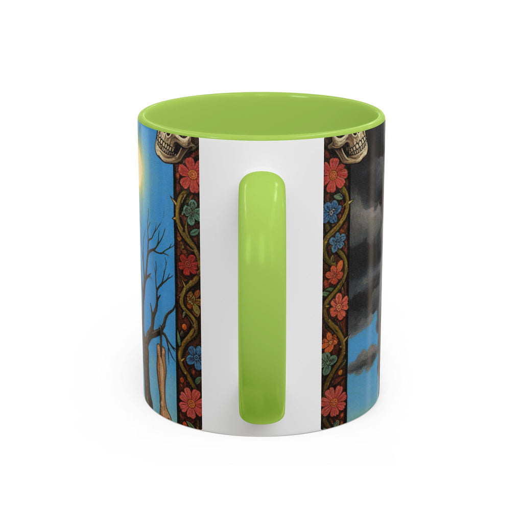 Surreal Folk Art Accent Mug — Cow Deity Holding Heart (11/15oz)