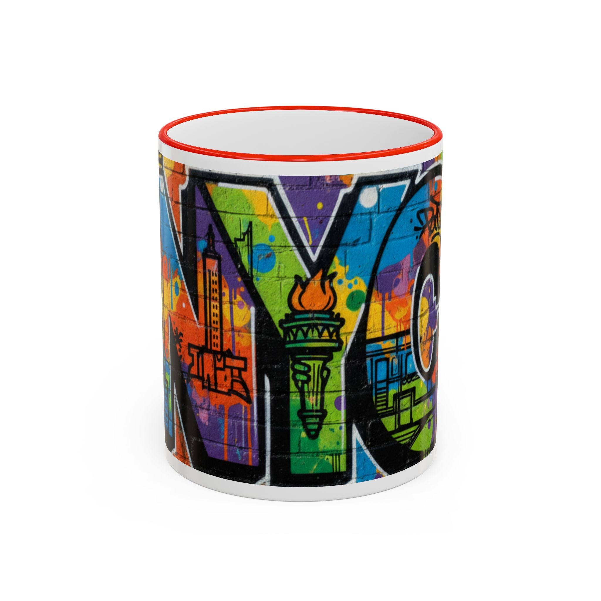 New York Graffiti Accent Rim Mug (11oz/15oz)