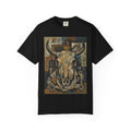 Bull Skull Art T-Shirt — Southwestern Cubist Skull Graphic Tee