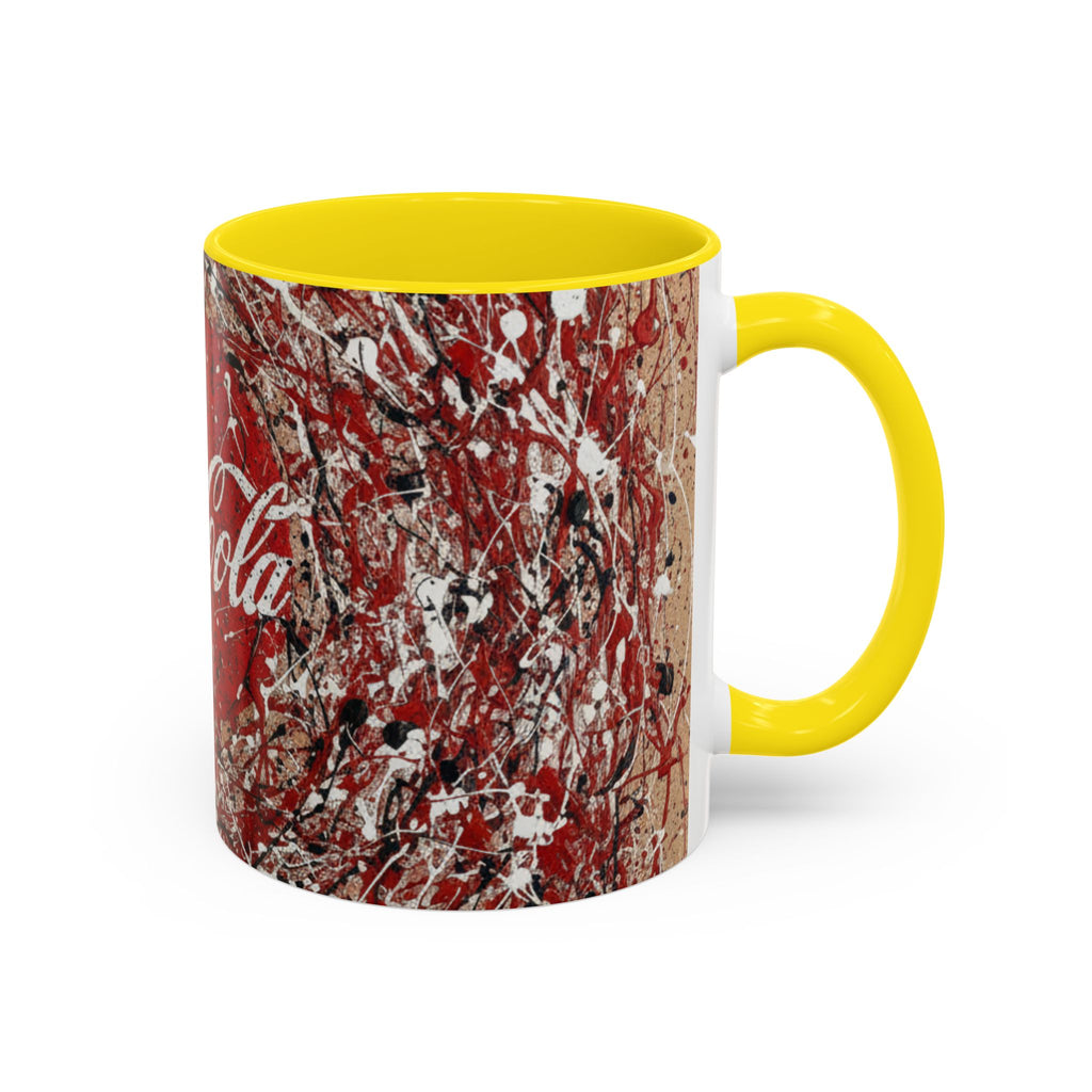 Coffee Mug - Red Abstract Logo Splash Accent Mug (11/15oz)