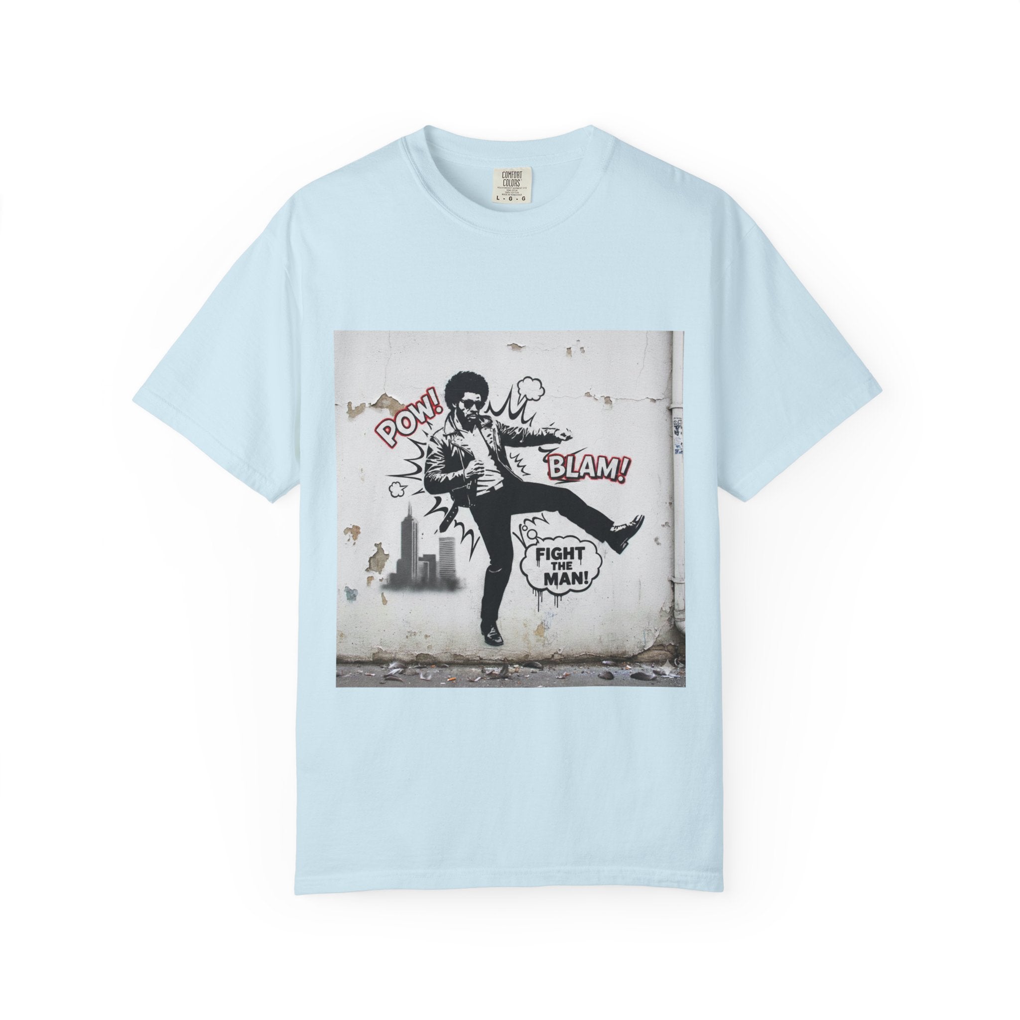 Fight the Man Graphic T-Shirt — Retro Comic Street Art Tee