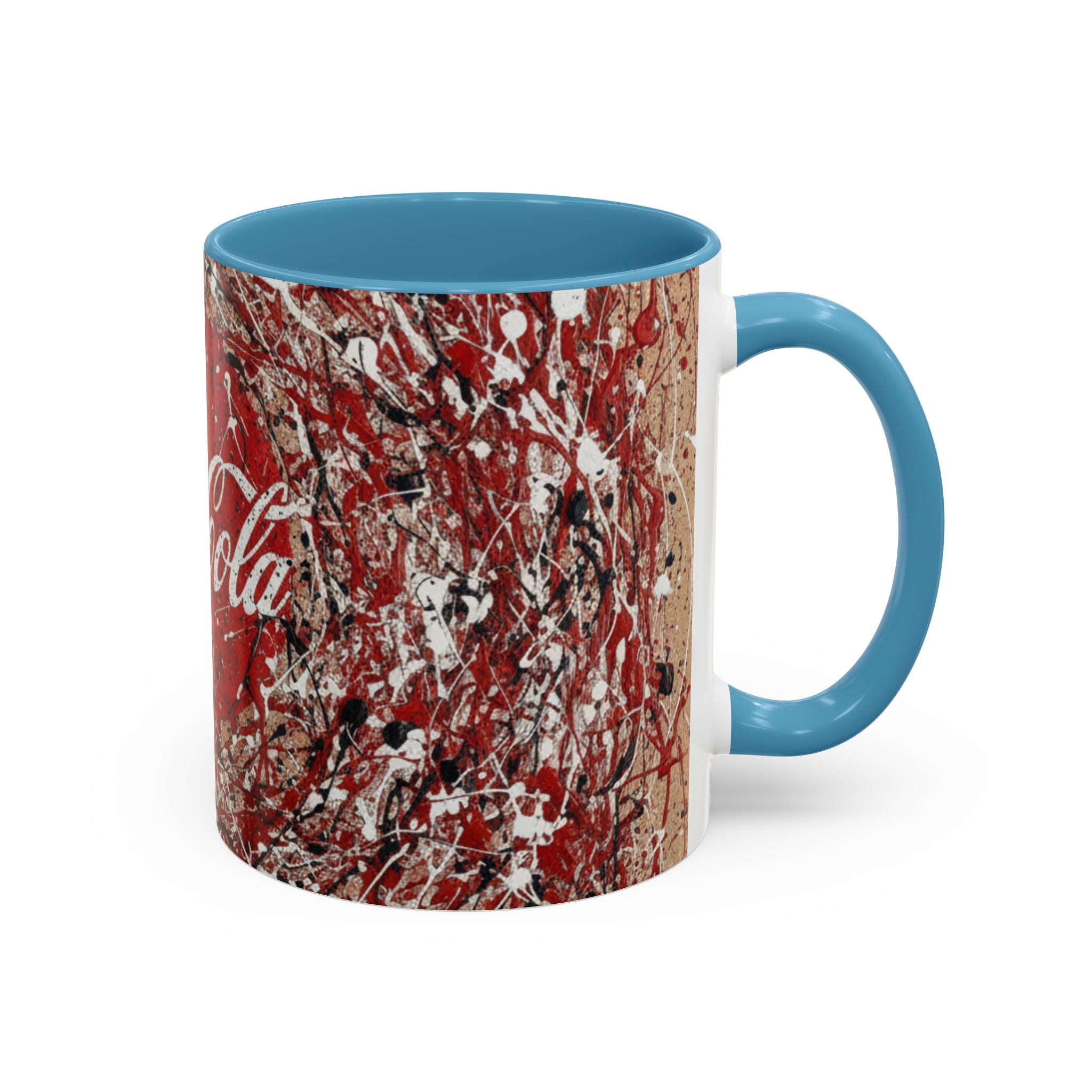 Coffee Mug - Red Abstract Logo Splash Accent Mug (11/15oz)