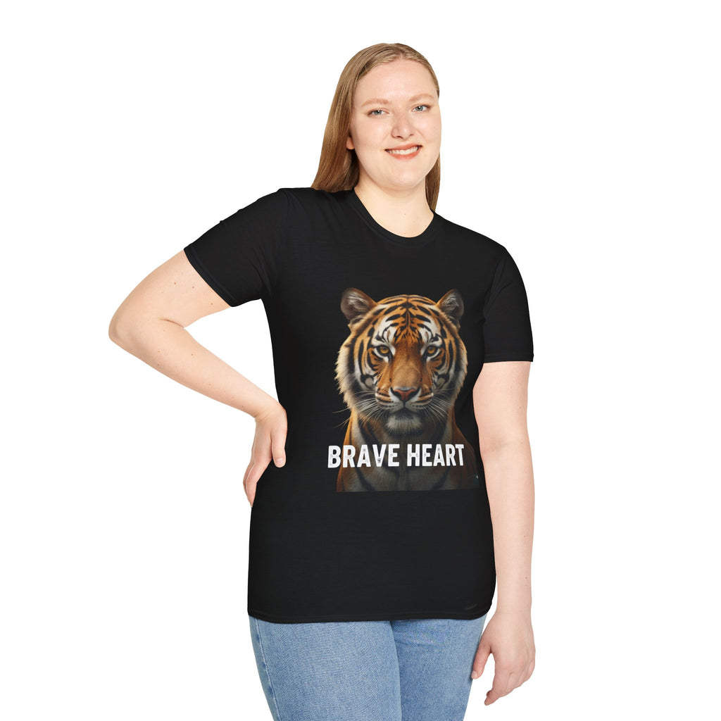 Tiger Brave Heart T-Shirt – Bold Wildlife Graphic Tee