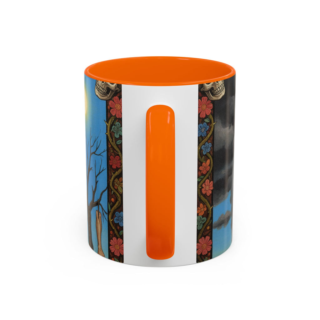 Surreal Folk Art Accent Mug — Cow Deity Holding Heart (11/15oz)
