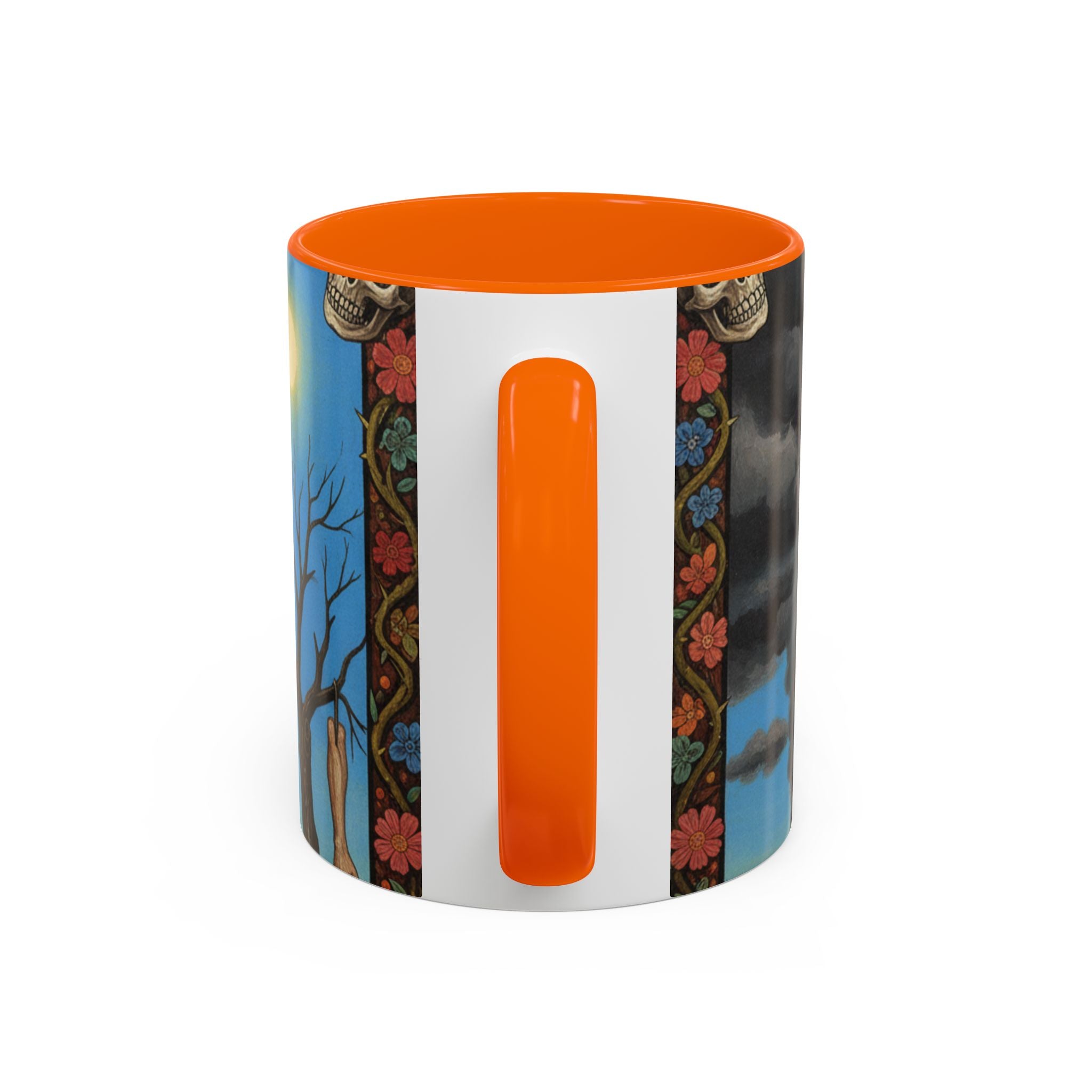 Surreal Folk Art Accent Mug — Cow Deity Holding Heart (11/15oz)