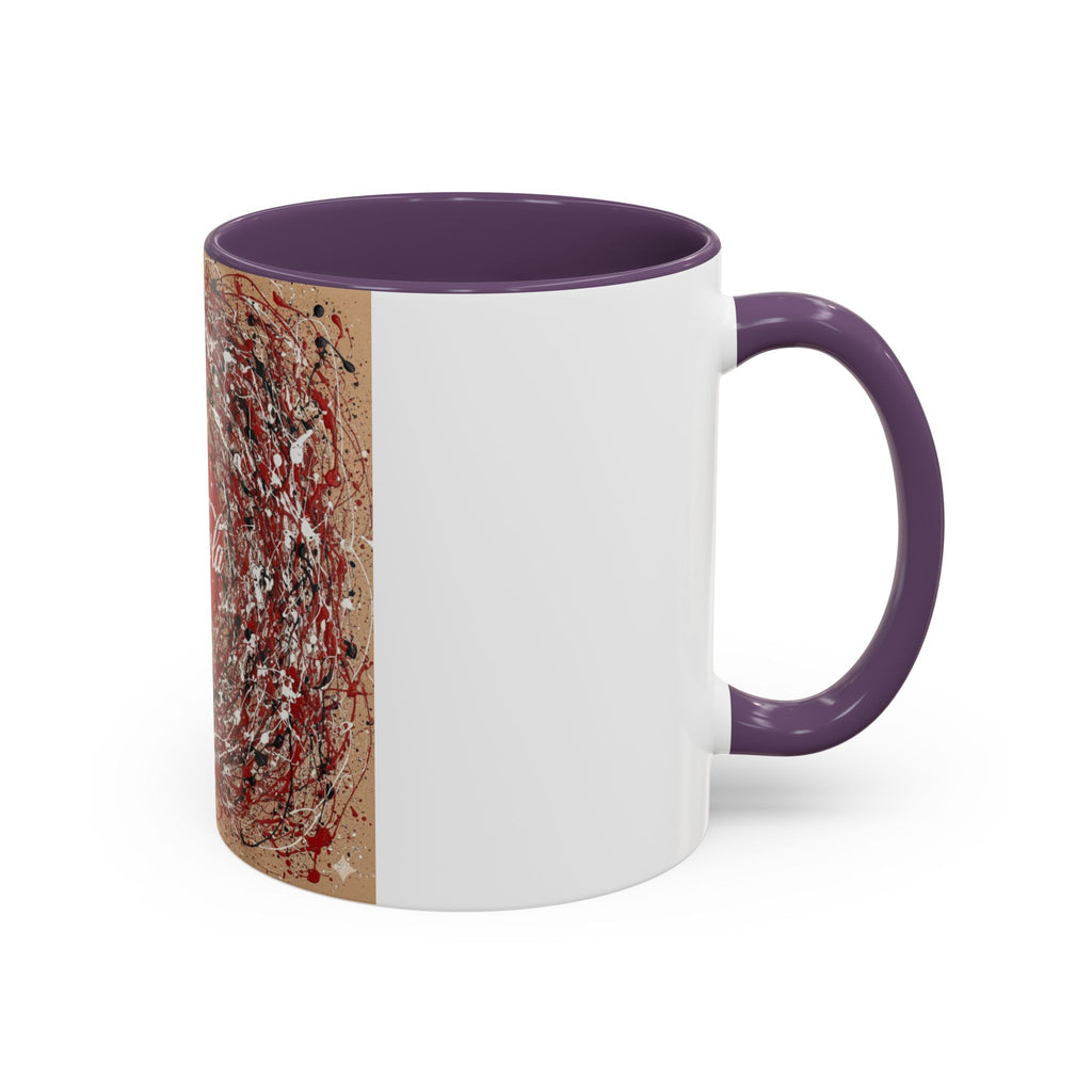 Coffee Mug - Red Abstract Logo Splash Accent Mug (11/15oz)