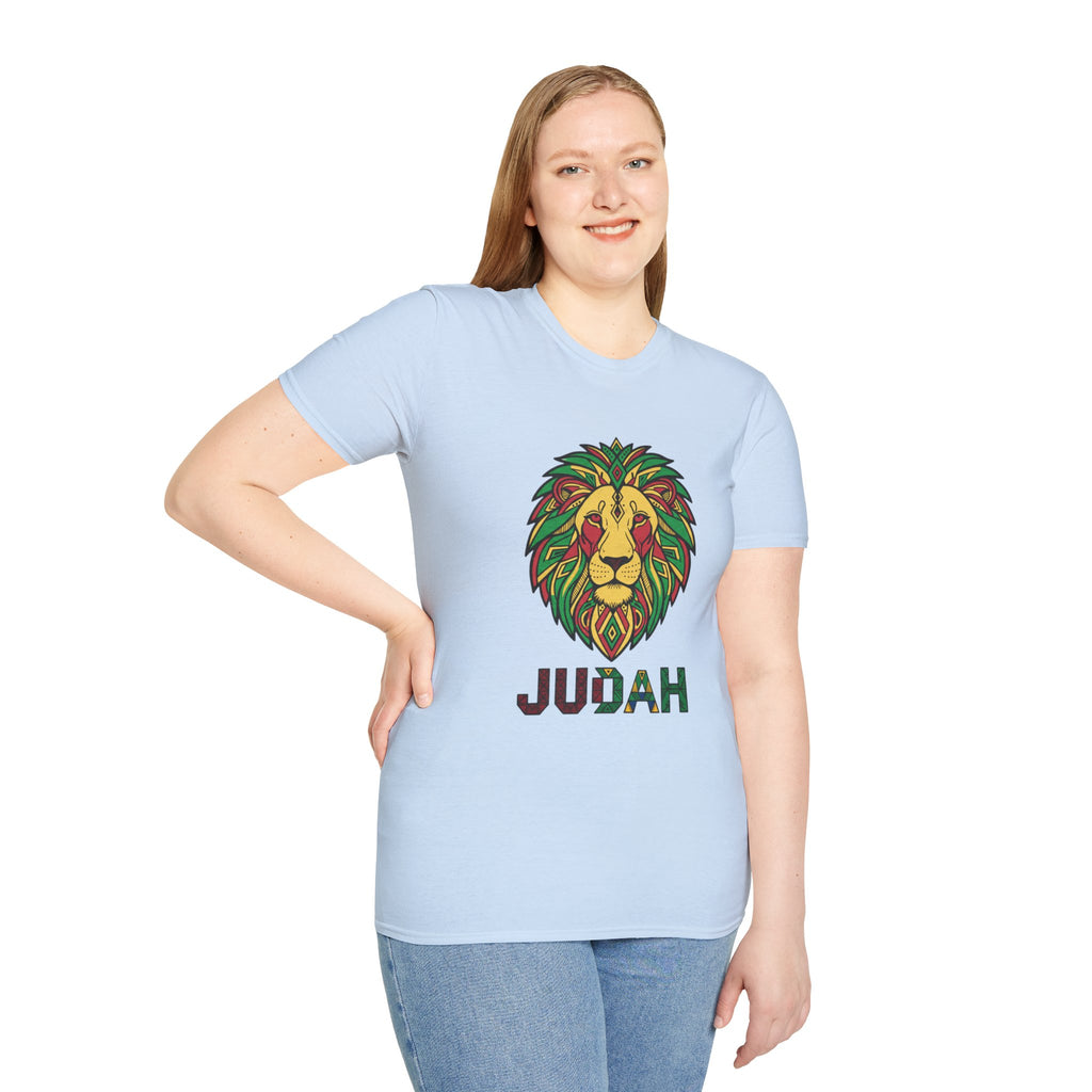 Judah Lion T-Shirt — Rasta Lion Graphic Tee (Reggae Colors)