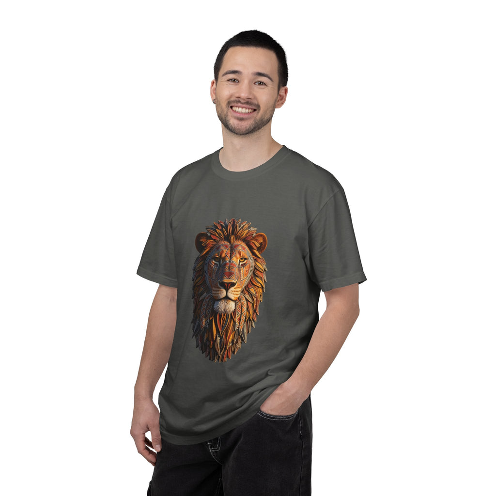 Lion Head Graphic T-Shirt — Majestic Wildlife Tee for Animal Lovers
