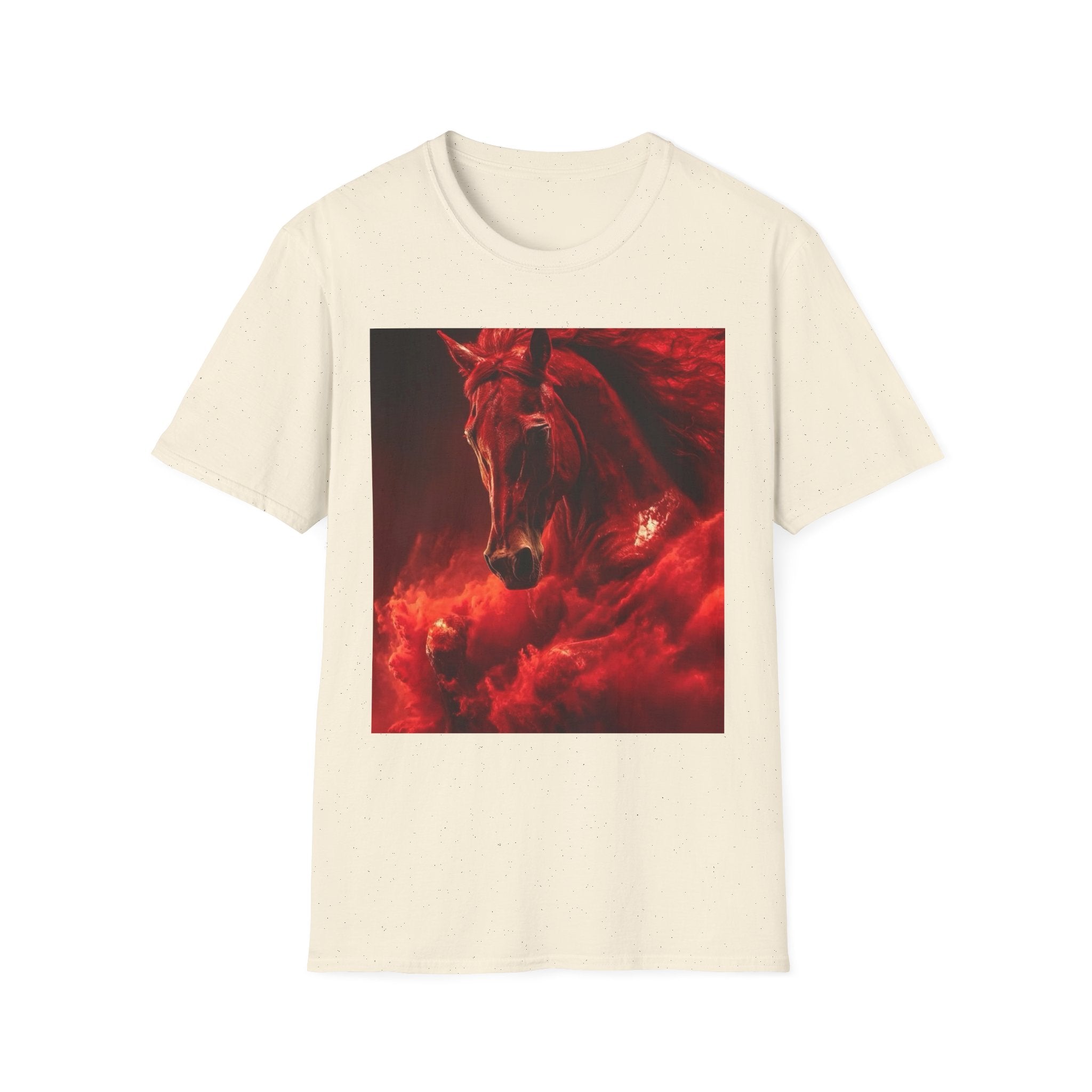 Red Horse Graphic T-Shirt — Fiery Stallion Art Tee