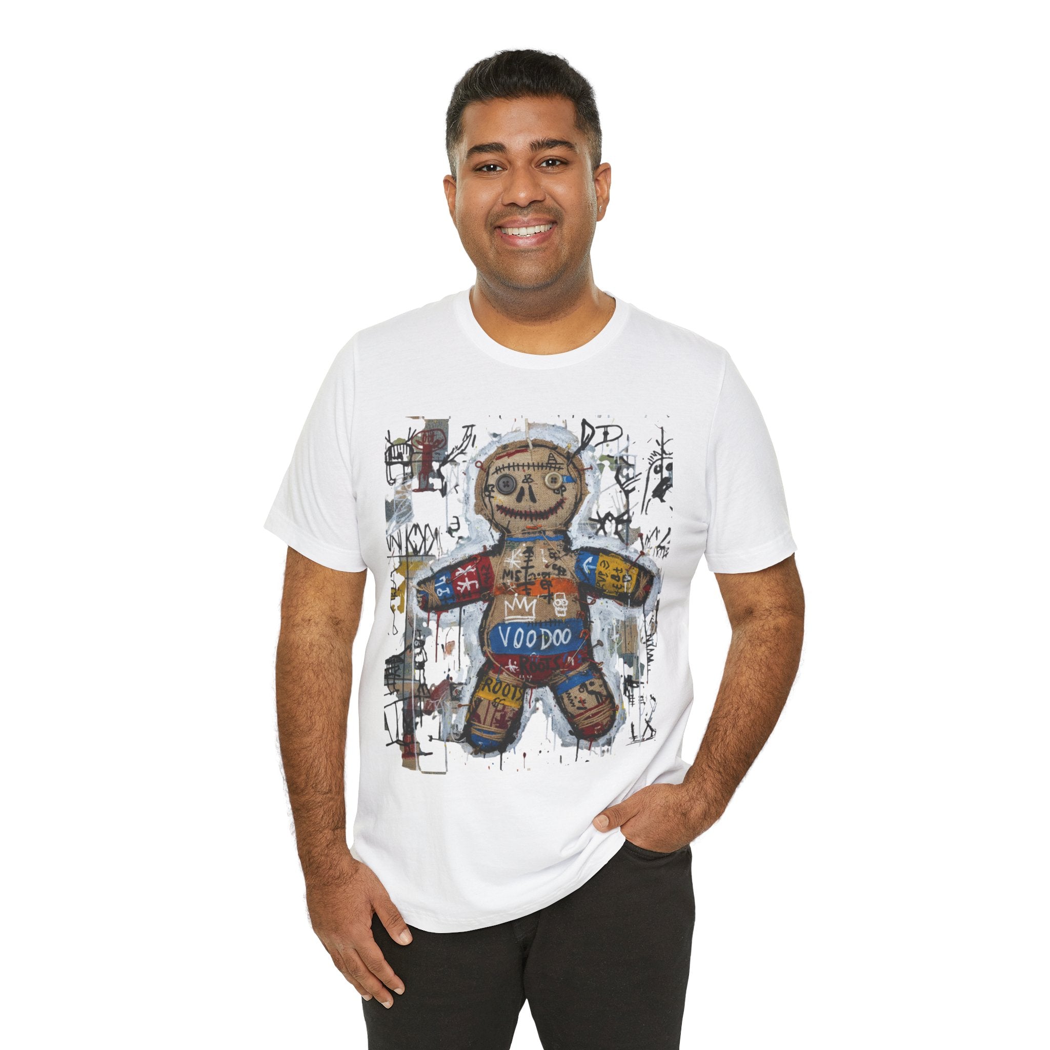 Voodoo Doll Graphic Tee — Tribal Street Art T‑Shirt