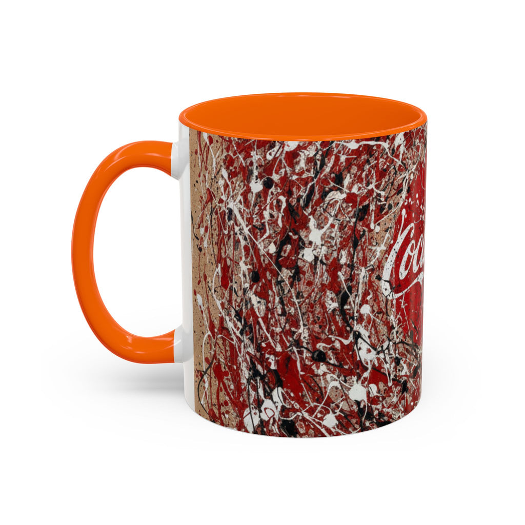 Coffee Mug - Red Abstract Logo Splash Accent Mug (11/15oz)