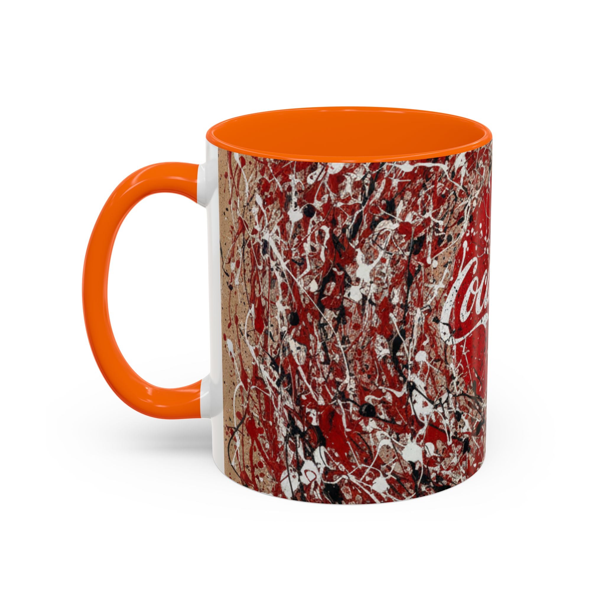 Coffee Mug - Red Abstract Logo Splash Accent Mug (11/15oz)