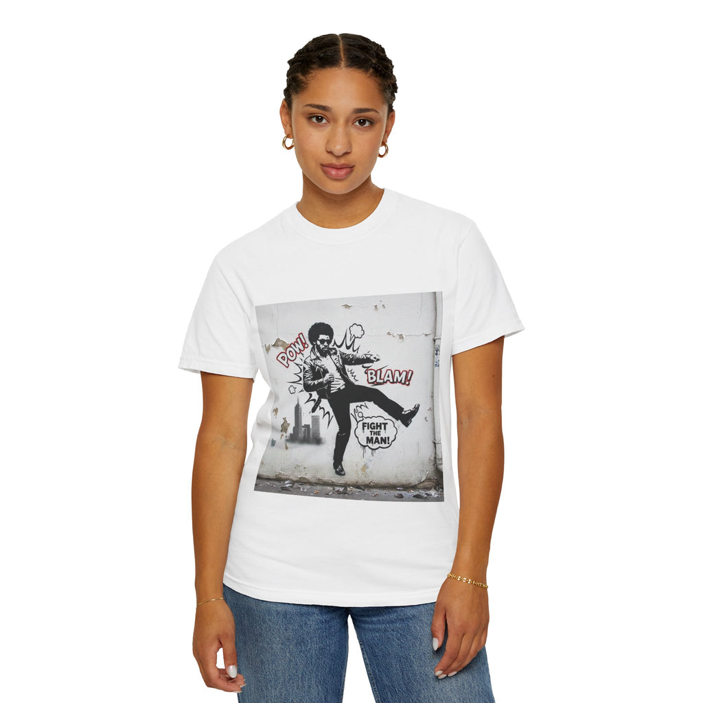 Fight the Man Graphic T-Shirt — Retro Comic Street Art Tee