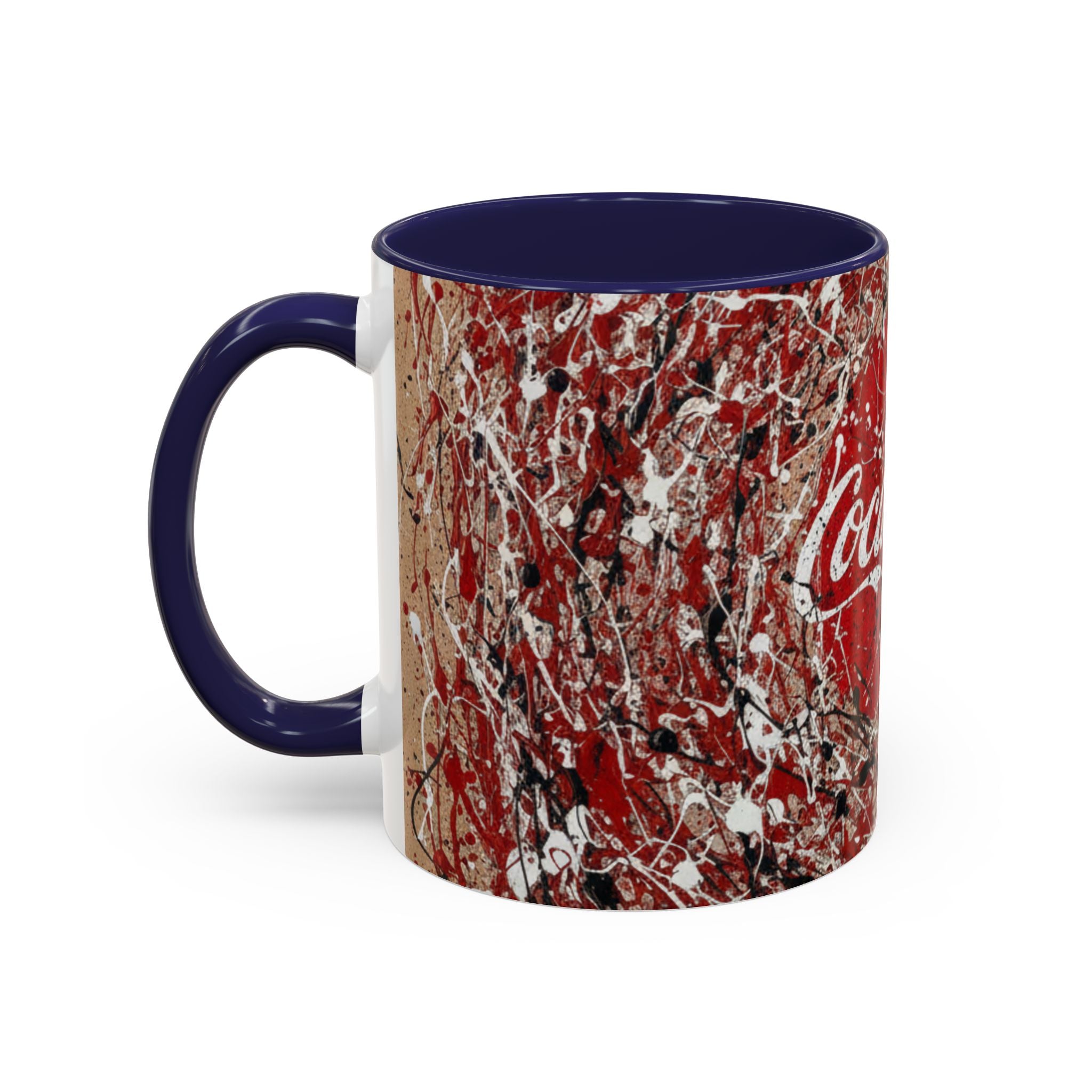 Coffee Mug - Red Abstract Logo Splash Accent Mug (11/15oz)