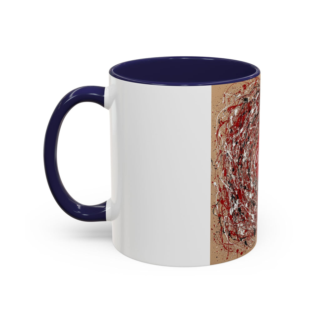 Coffee Mug - Red Abstract Logo Splash Accent Mug (11/15oz)
