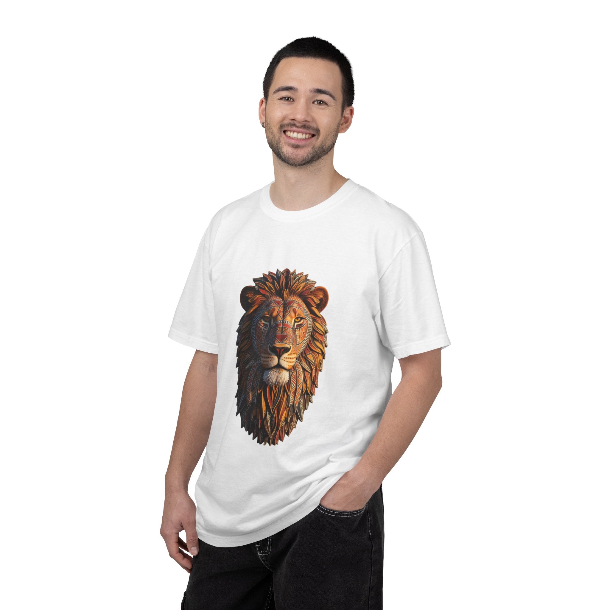 Lion Head Graphic T-Shirt — Majestic Wildlife Tee for Animal Lovers