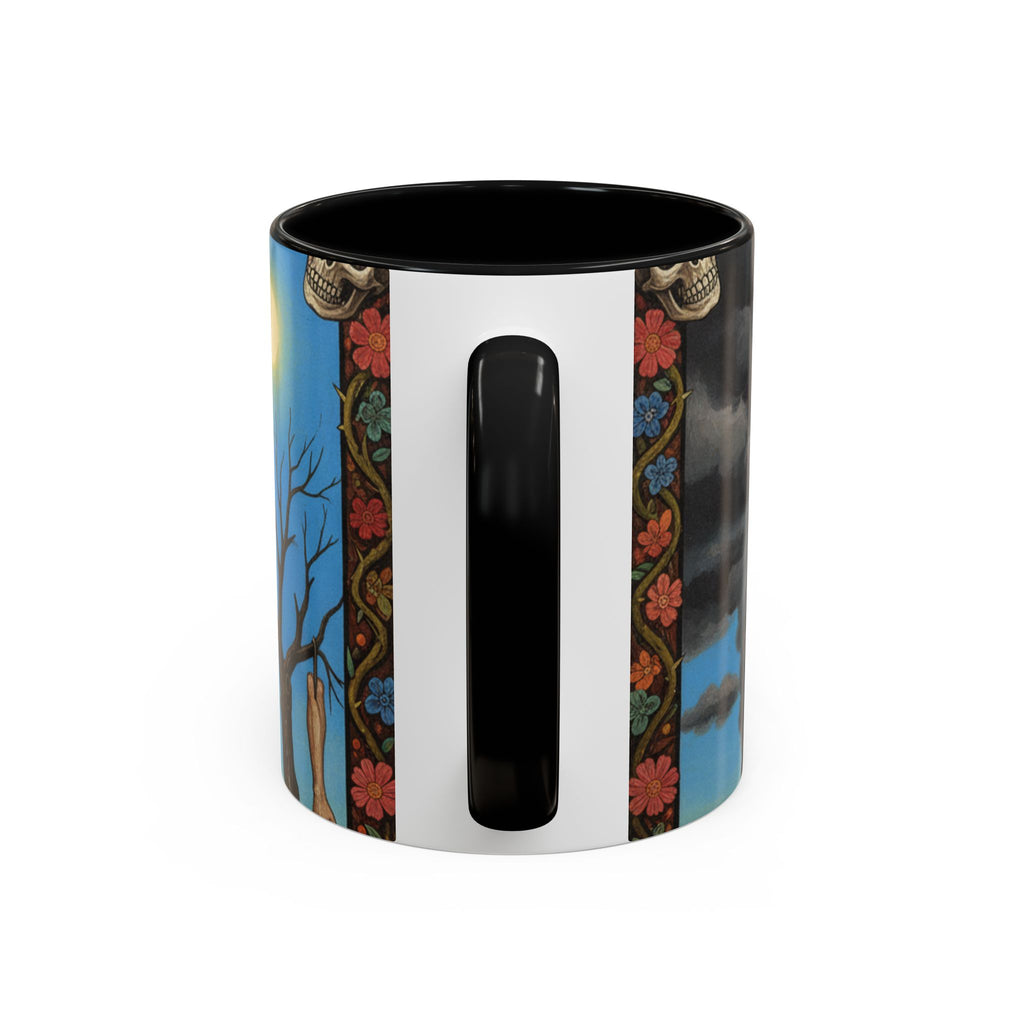Surreal Folk Art Accent Mug — Cow Deity Holding Heart (11/15oz)