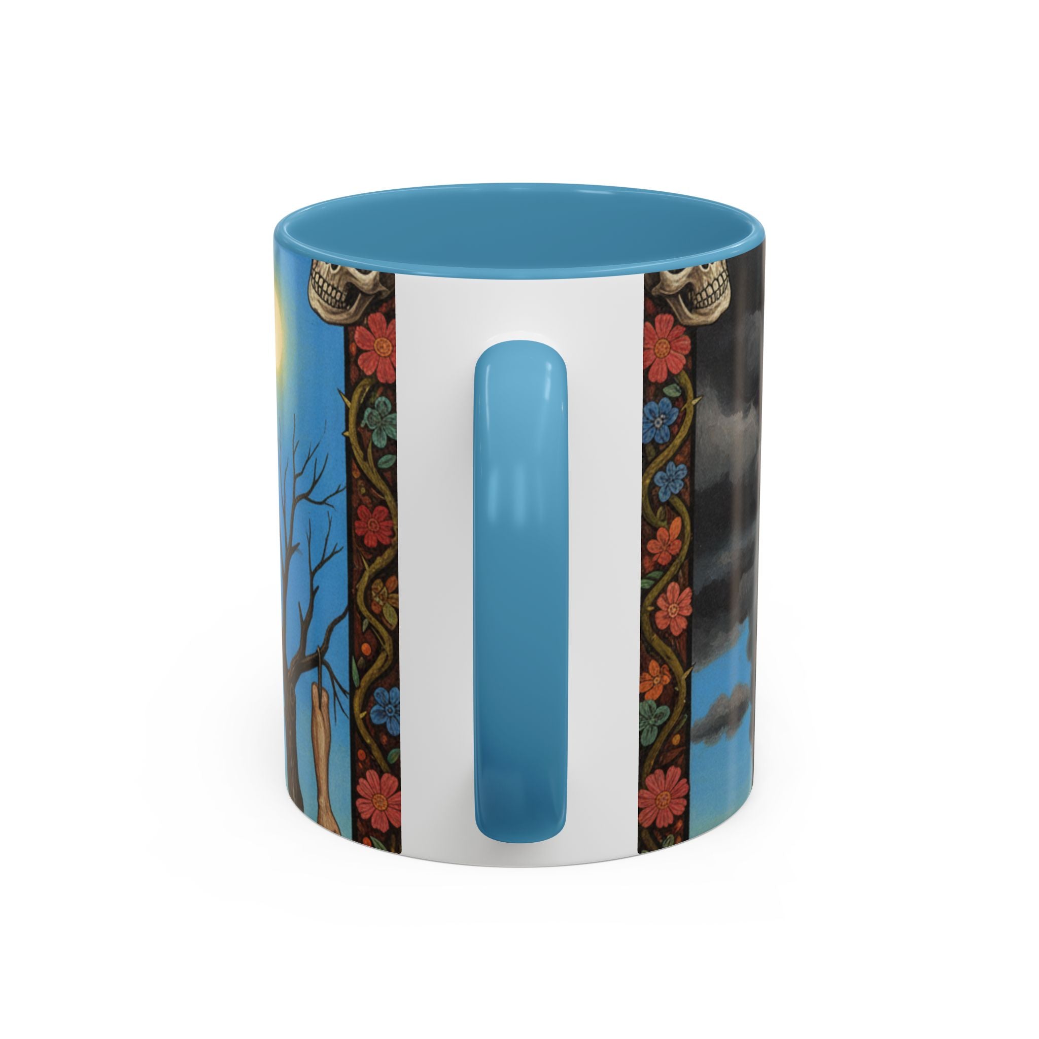 Surreal Folk Art Accent Mug — Cow Deity Holding Heart (11/15oz)