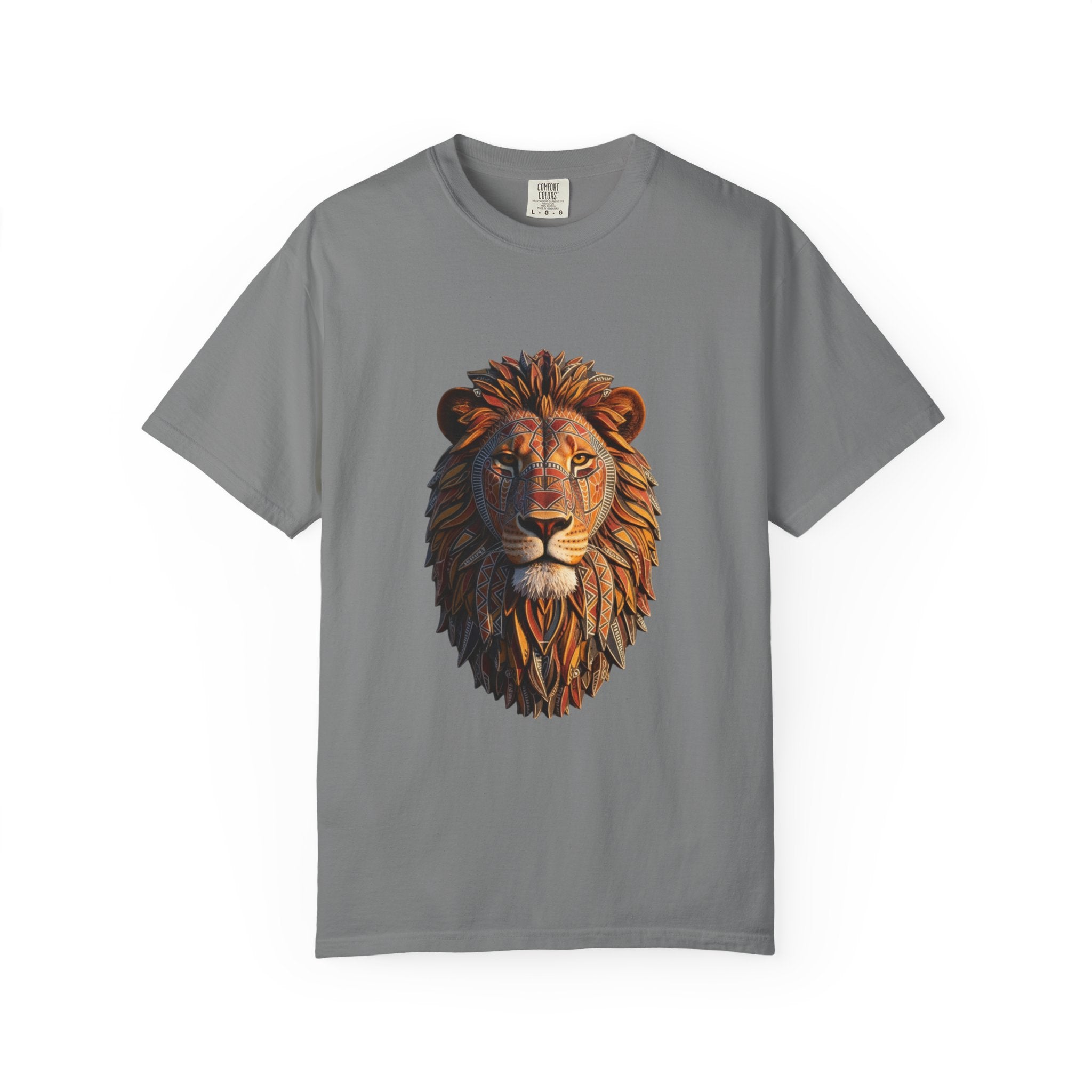 Lion Head Graphic T-Shirt — Majestic Wildlife Tee for Animal Lovers