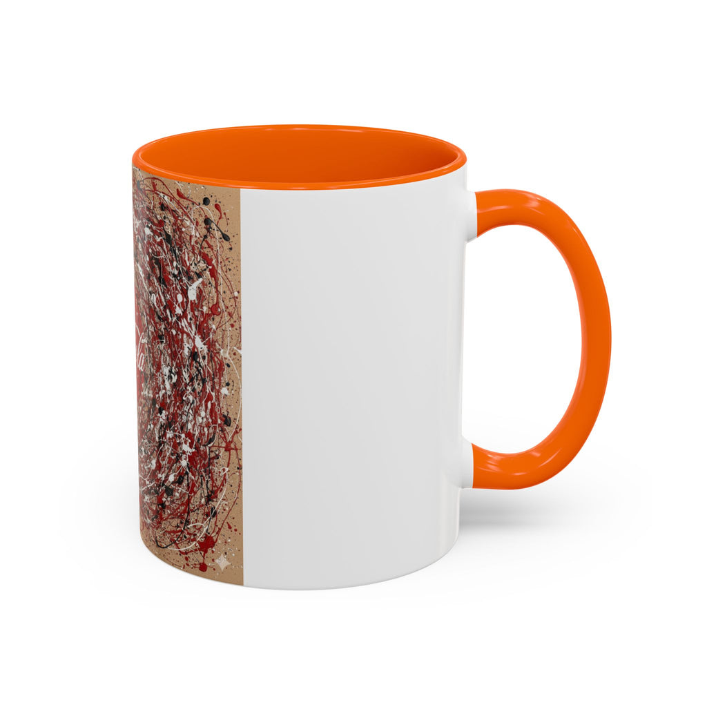 Coffee Mug - Red Abstract Logo Splash Accent Mug (11/15oz)