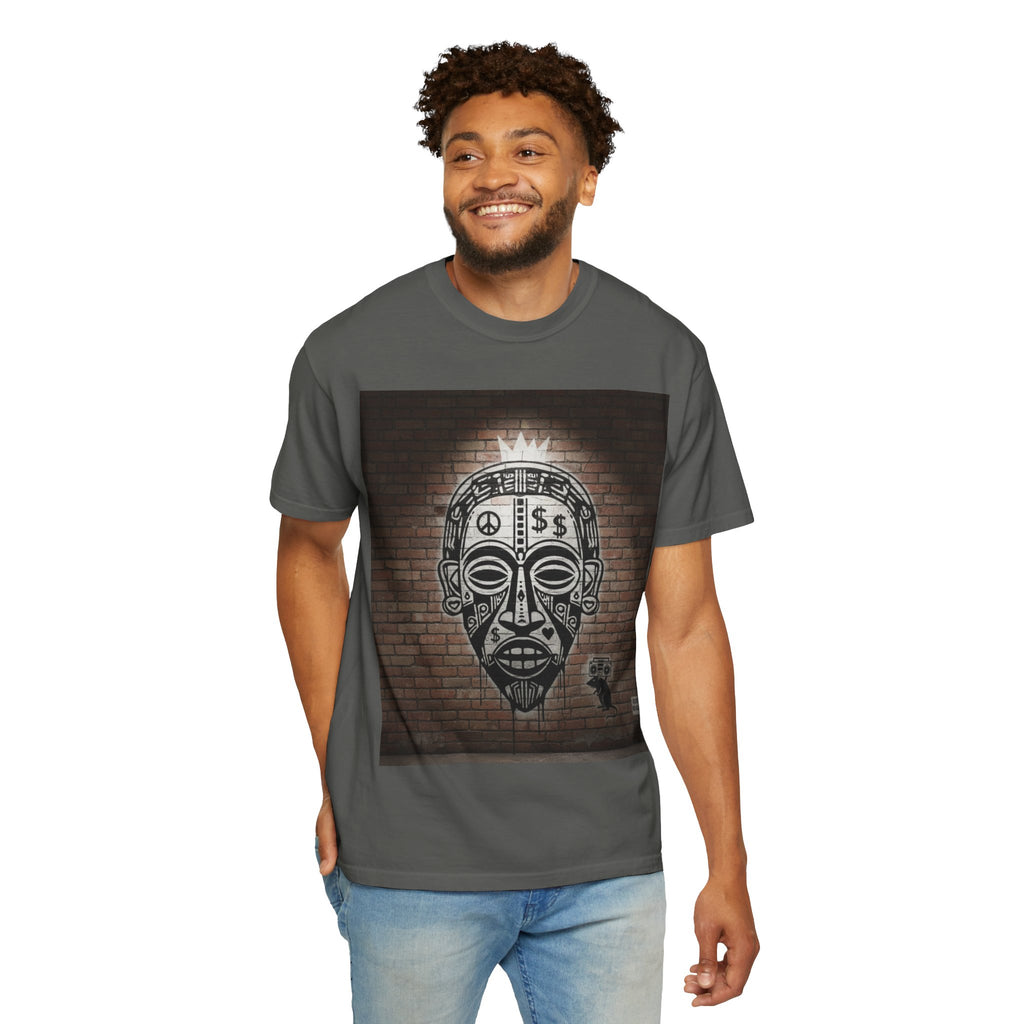 T-Shirt — Urban Tribal Mask Graffiti Print