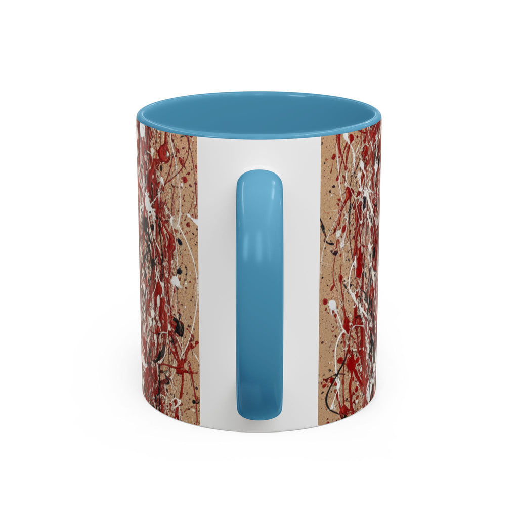 Coffee Mug - Red Abstract Logo Splash Accent Mug (11/15oz)