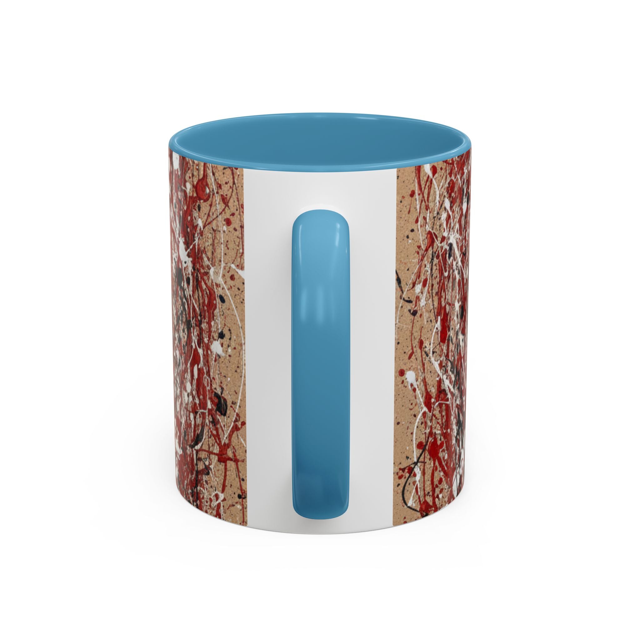 Coffee Mug - Red Abstract Logo Splash Accent Mug (11/15oz)