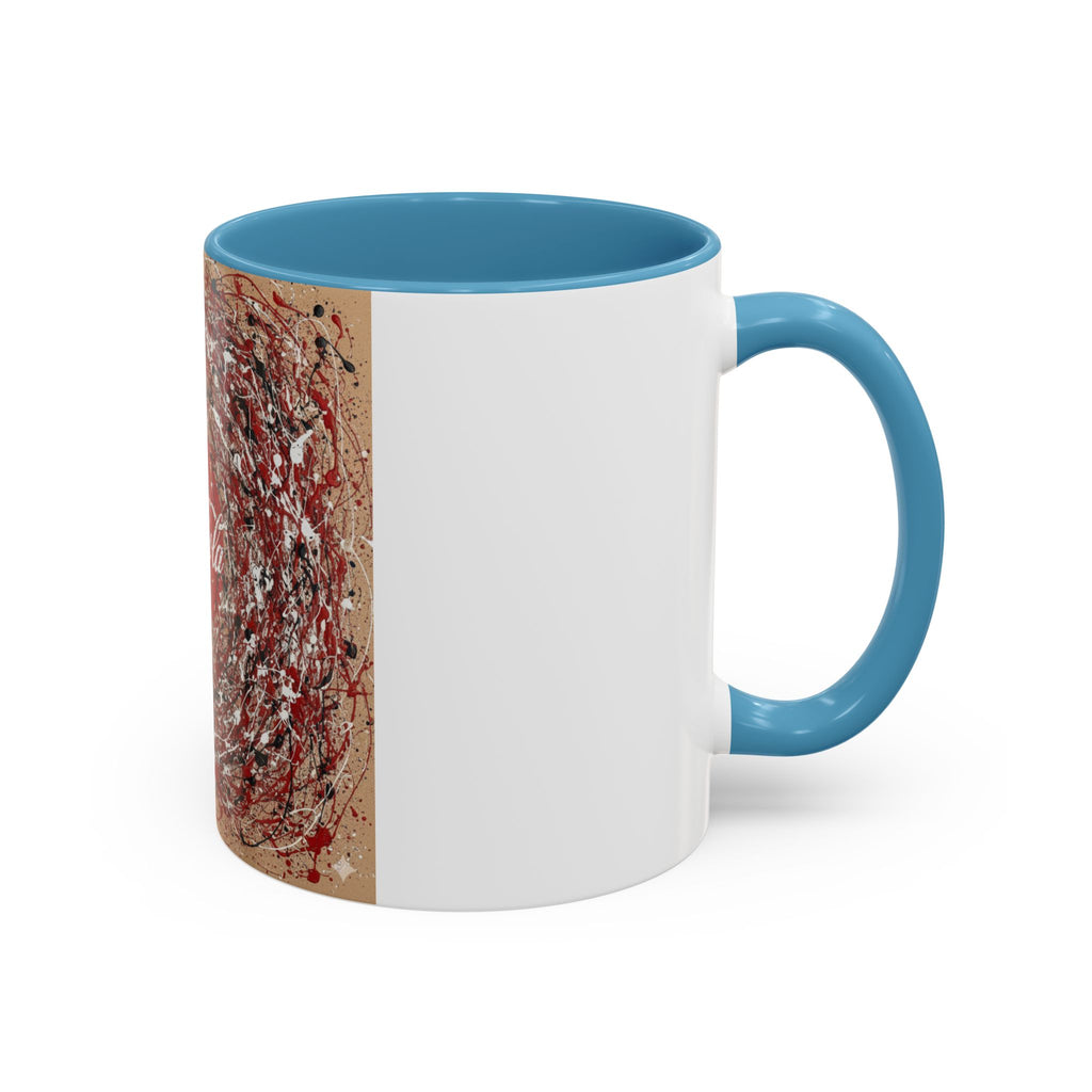 Coffee Mug - Red Abstract Logo Splash Accent Mug (11/15oz)