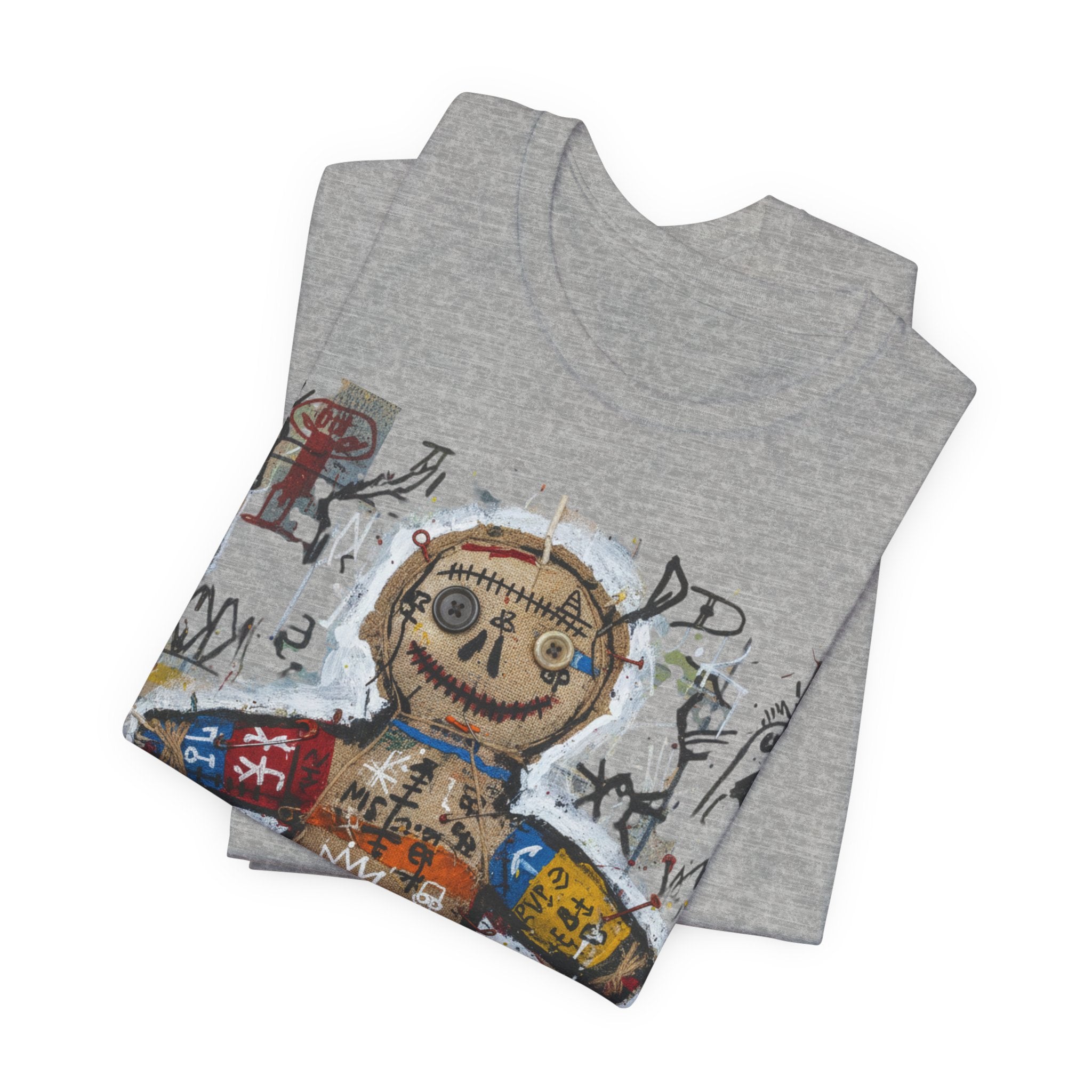 Voodoo Doll Graphic Tee — Tribal Street Art T‑Shirt