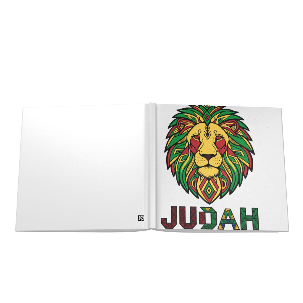 Hardcover Coloring Book — Judah Lion Rasta Design (Bold Reggae Colors)