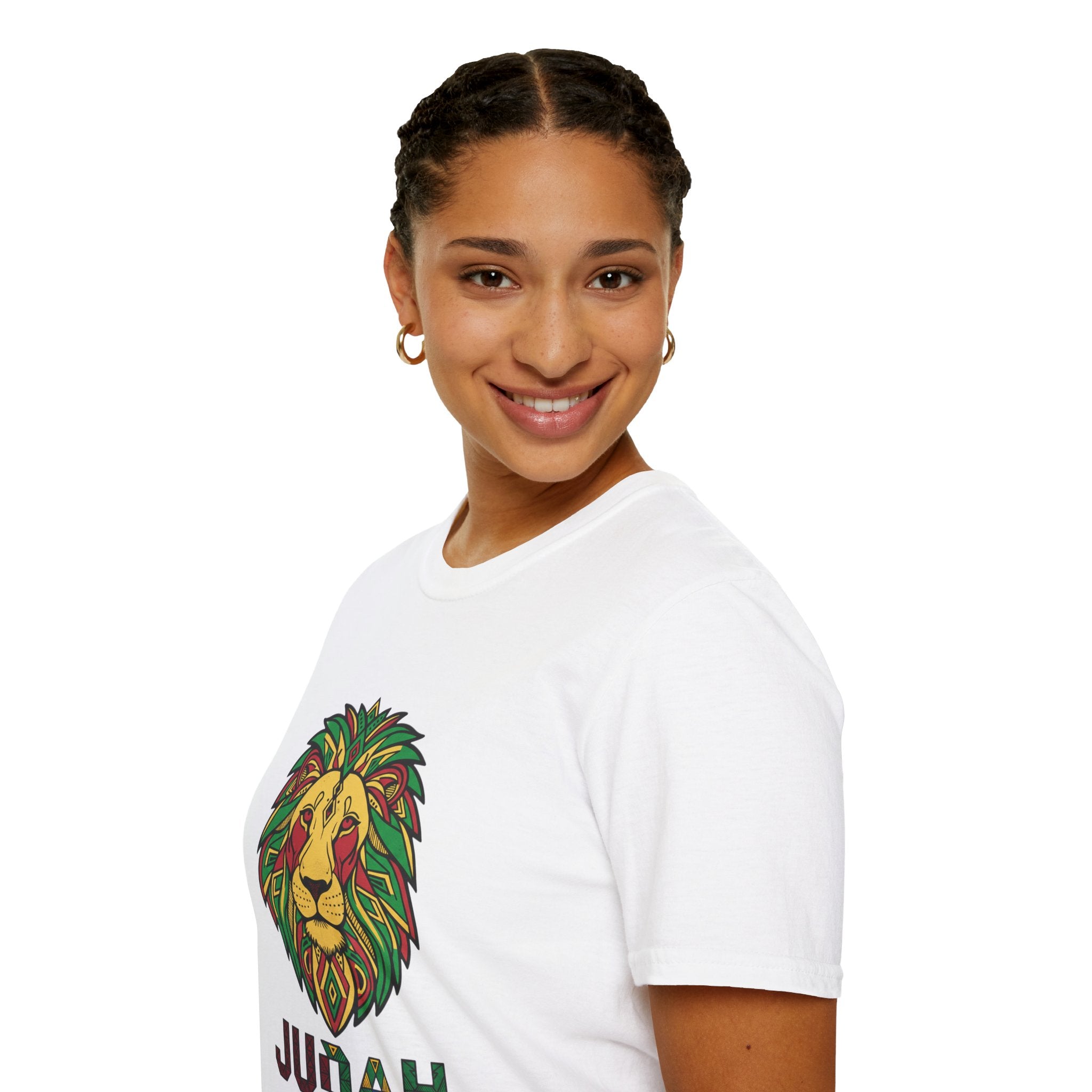 Judah Lion T-Shirt — Rasta Lion Graphic Tee (Reggae Colors)
