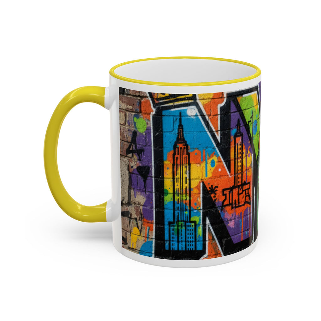 New York Graffiti Accent Rim Mug (11oz/15oz)
