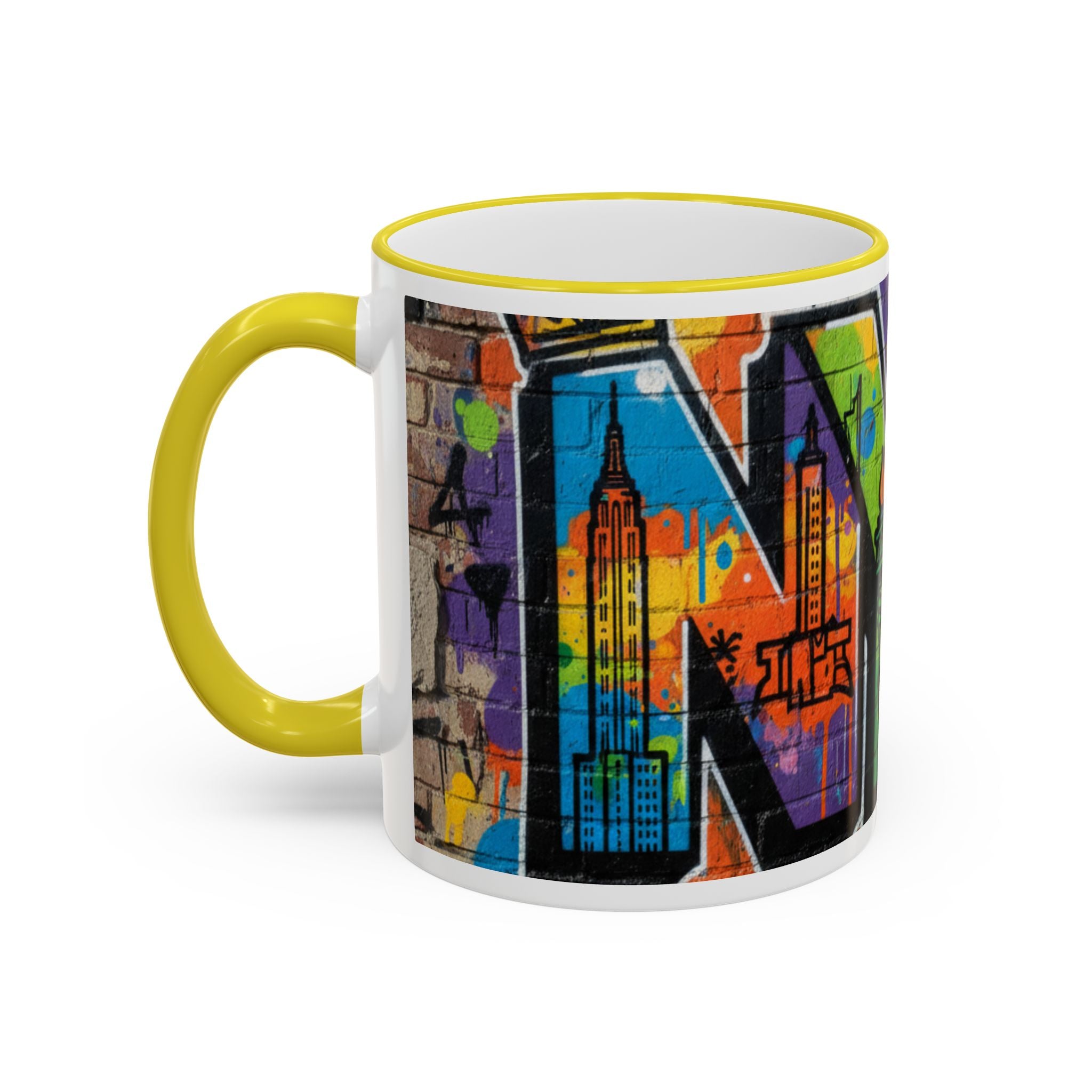 New York Graffiti Accent Rim Mug (11oz/15oz)