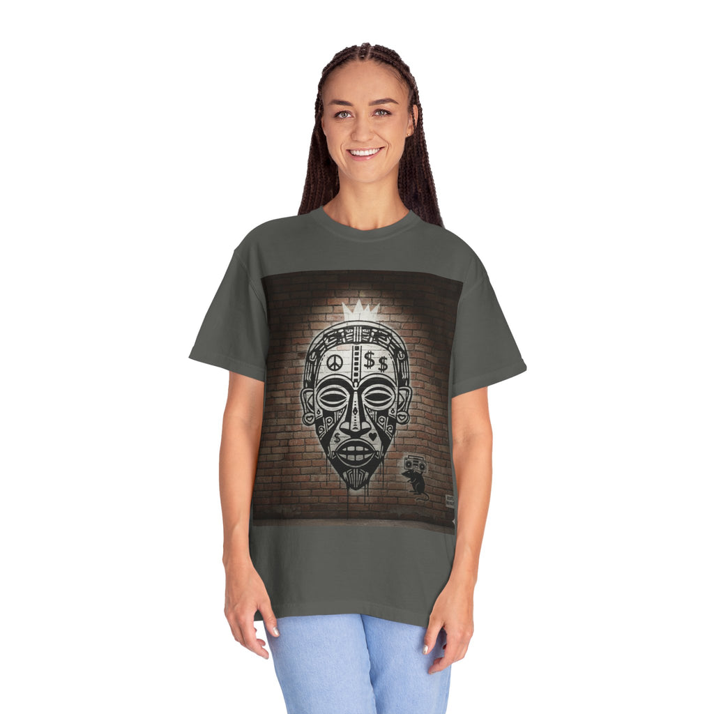 T-Shirt — Urban Tribal Mask Graffiti Print