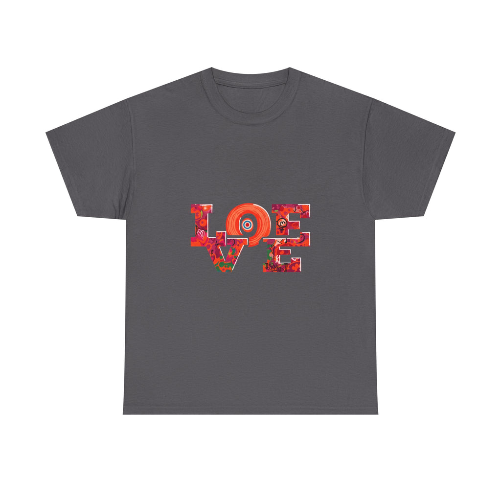 Love Floral Tee — Retro Pop Art 'LOVE' Graphic T‑Shirt