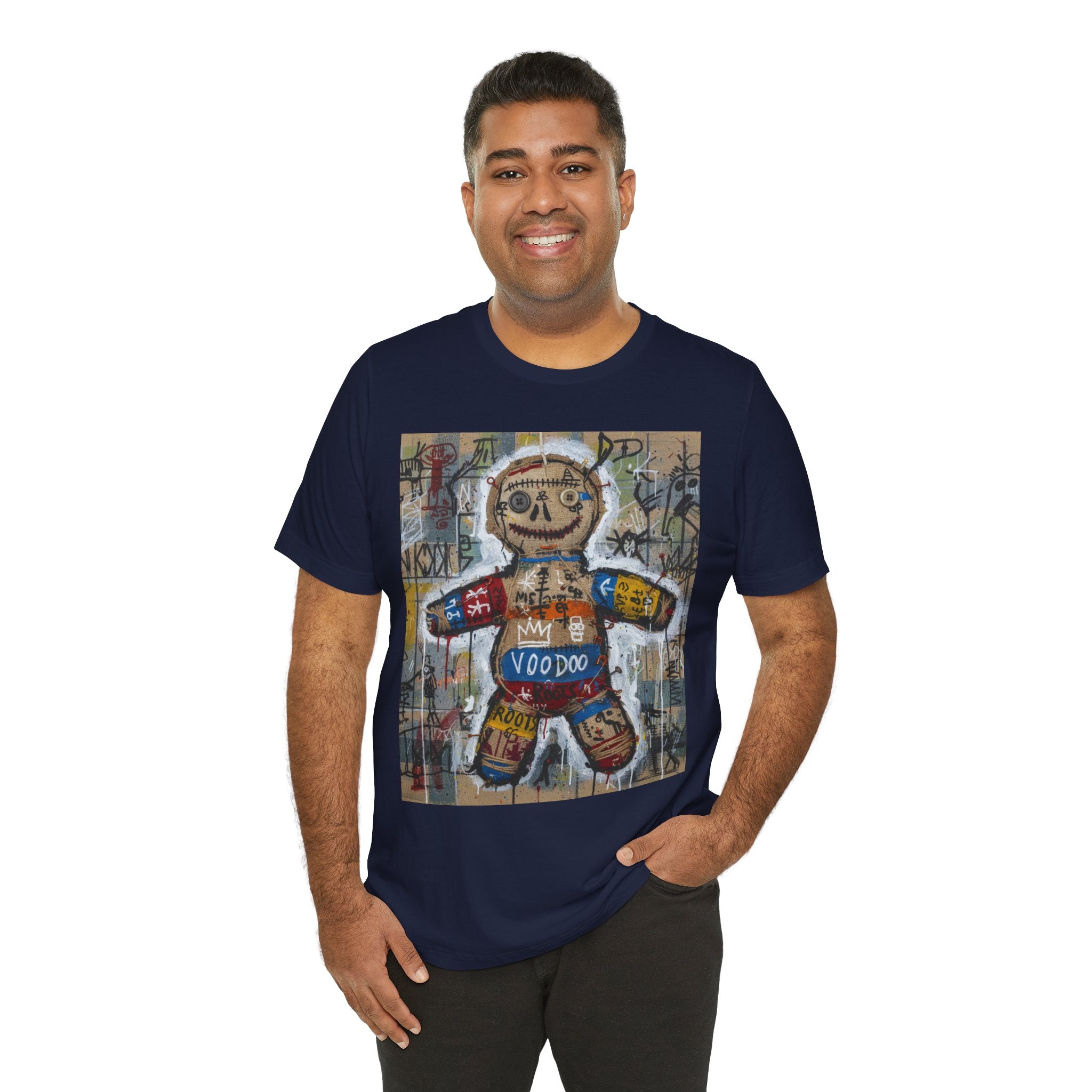 Voodoo Doll Graphic Tee — Tribal Street Art T‑Shirt