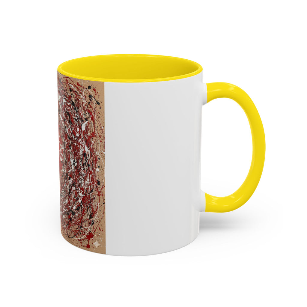 Coffee Mug - Red Abstract Logo Splash Accent Mug (11/15oz)
