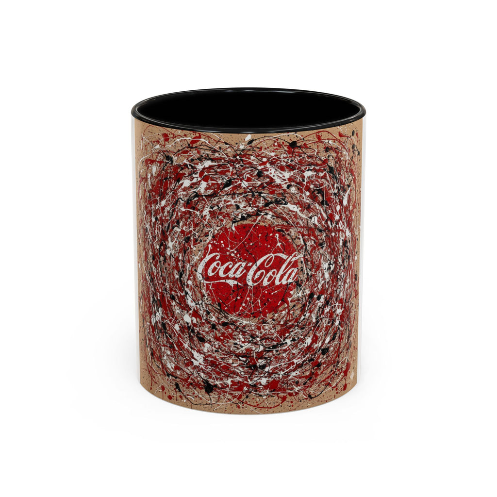 Coffee Mug - Red Abstract Logo Splash Accent Mug (11/15oz)